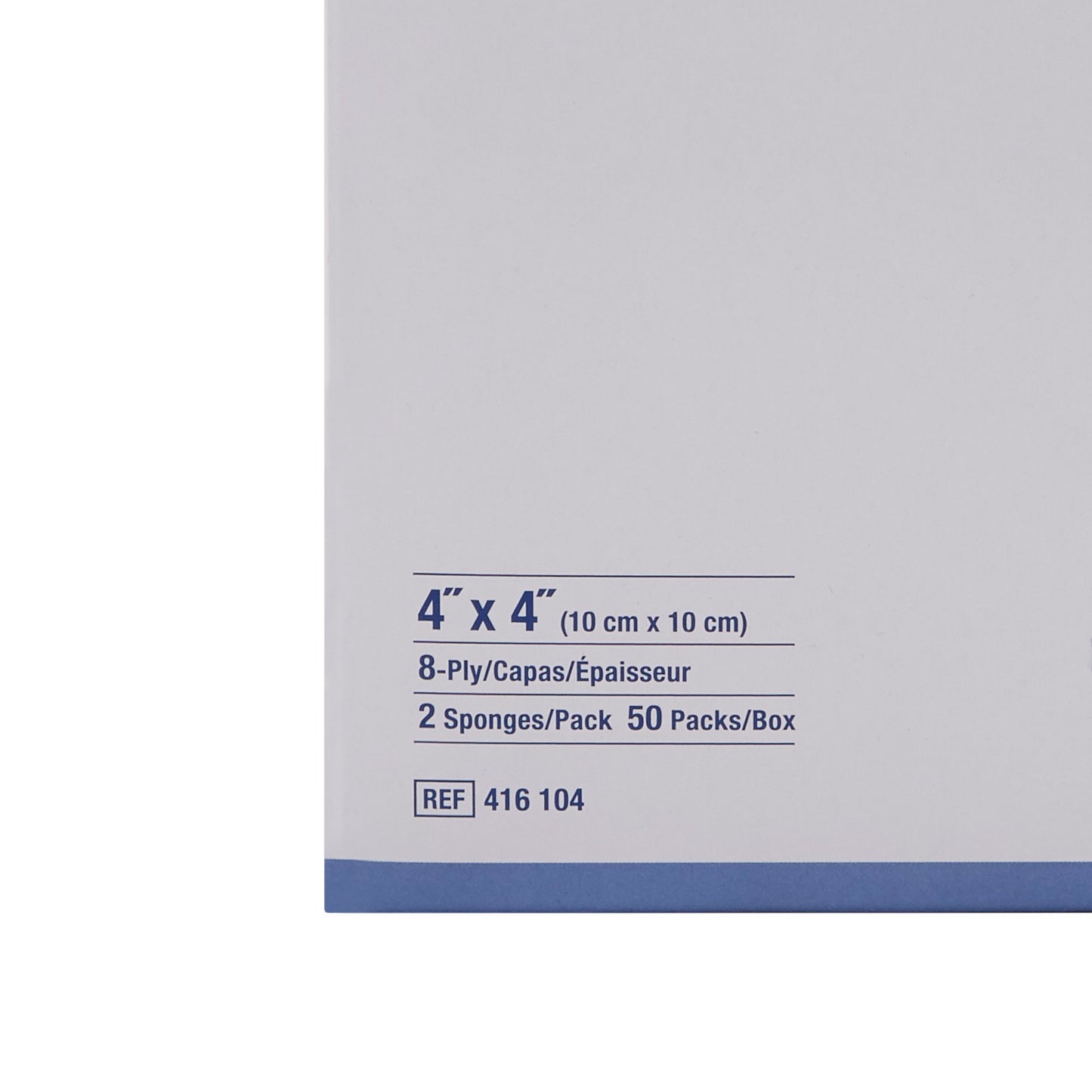 GAUZE, SPNG ECONOLUX CTN 4X4 8PLY (2/PK100PK/BX 12