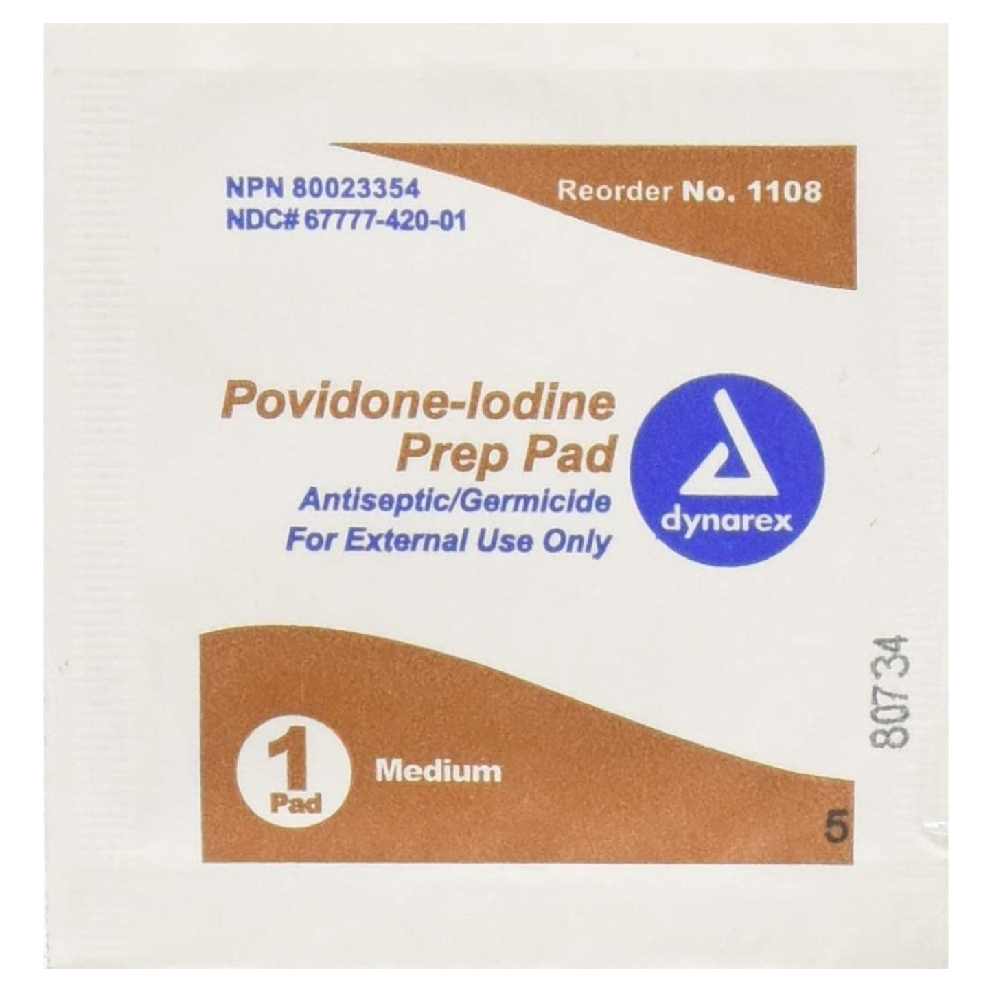 PREP PAD, POVIDONE MED (100/BX10BX/CS)