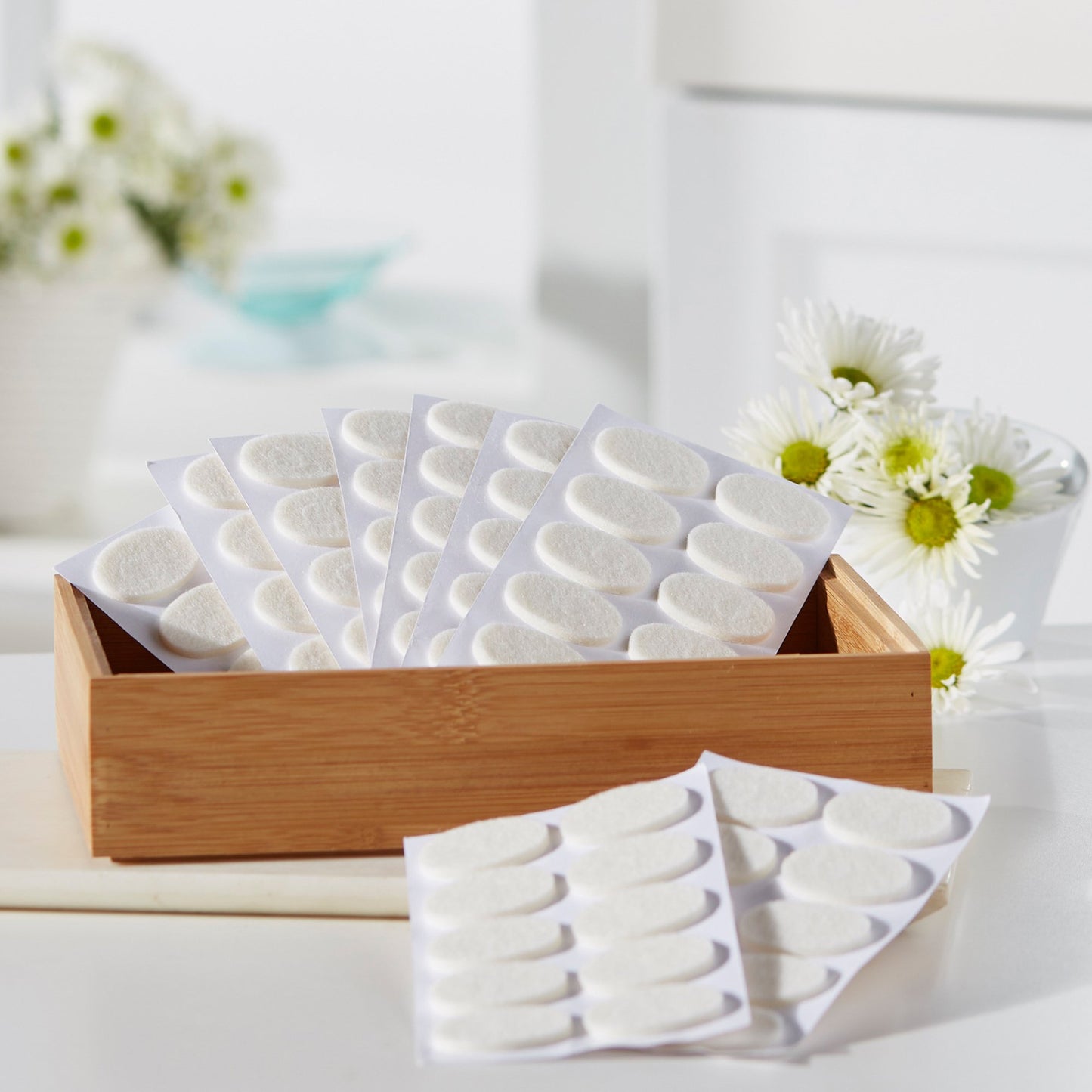 PEDI-PAD, FELT ADH WHT #101-REEGULAR 1/8" (100/PK 20PK/CS)