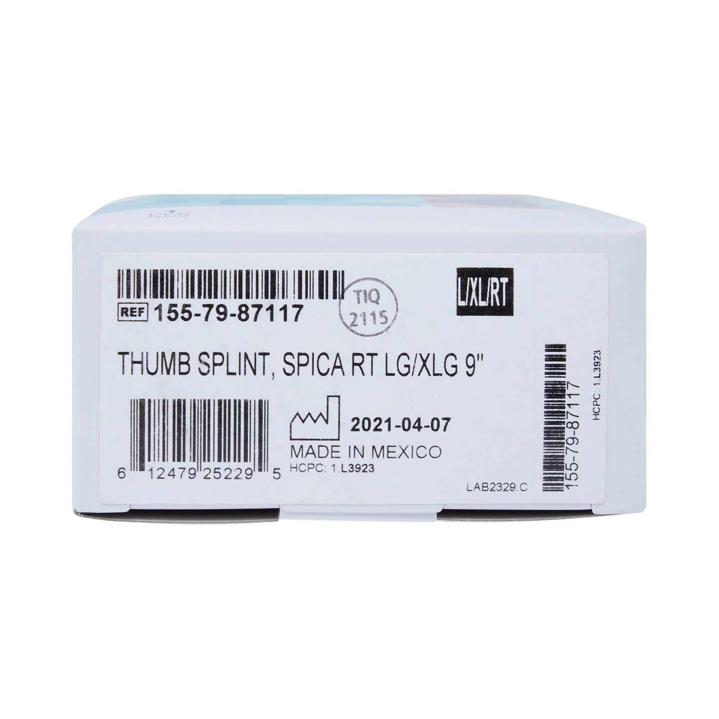 THUMB SPLINT, SPICA RT LG/XLG 9"