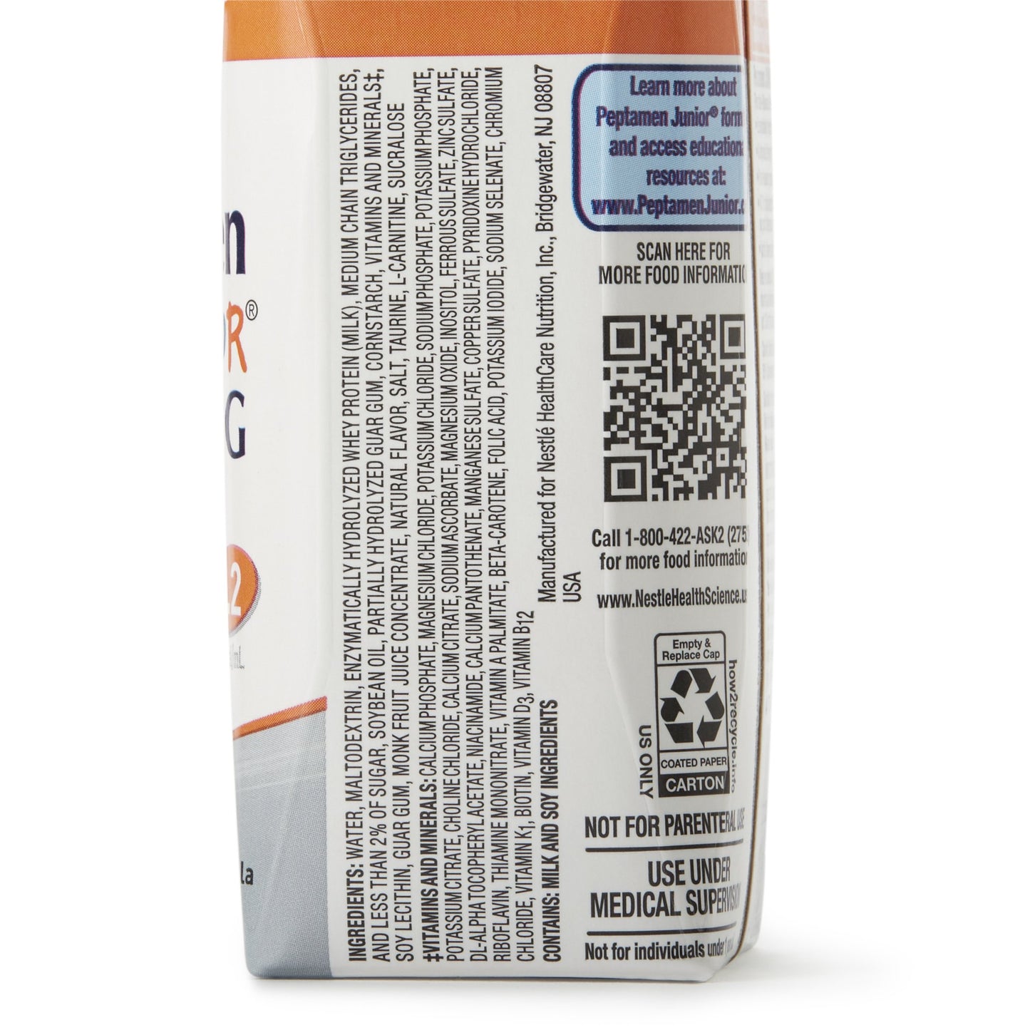 FORMULA, PEPTAMEN JUNIOR PHGG VANILLA 250ML (24/CS)