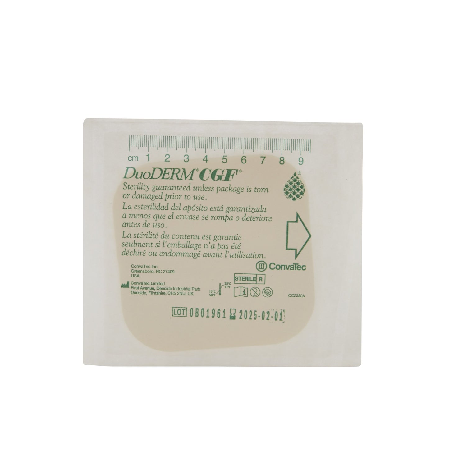 DRESSING, DUODERM CGF STR 4"X4" (5/BX 20BX/CS)