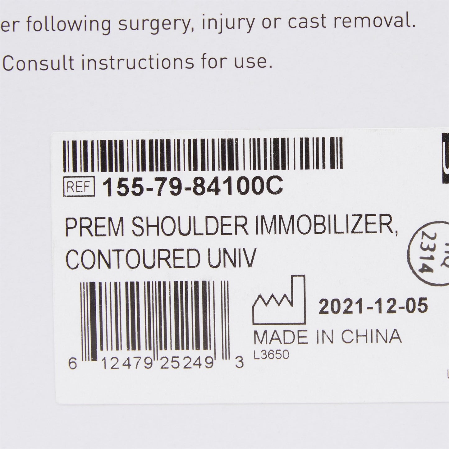 SHOULDER IMMOBILIZER, CONTOURED PREMIUM UNIVERSAL
