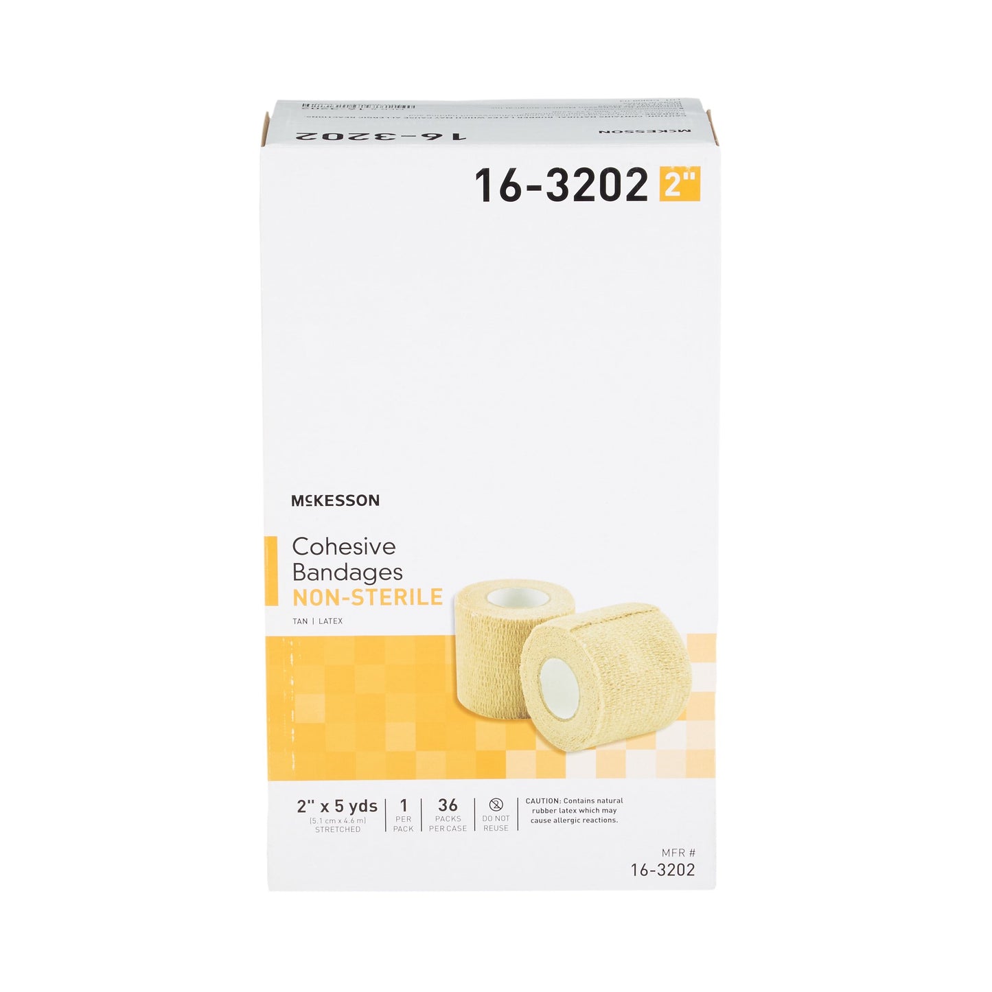 BANDAGE, COHESIVE N/S TAN 2" (36PK/CS)