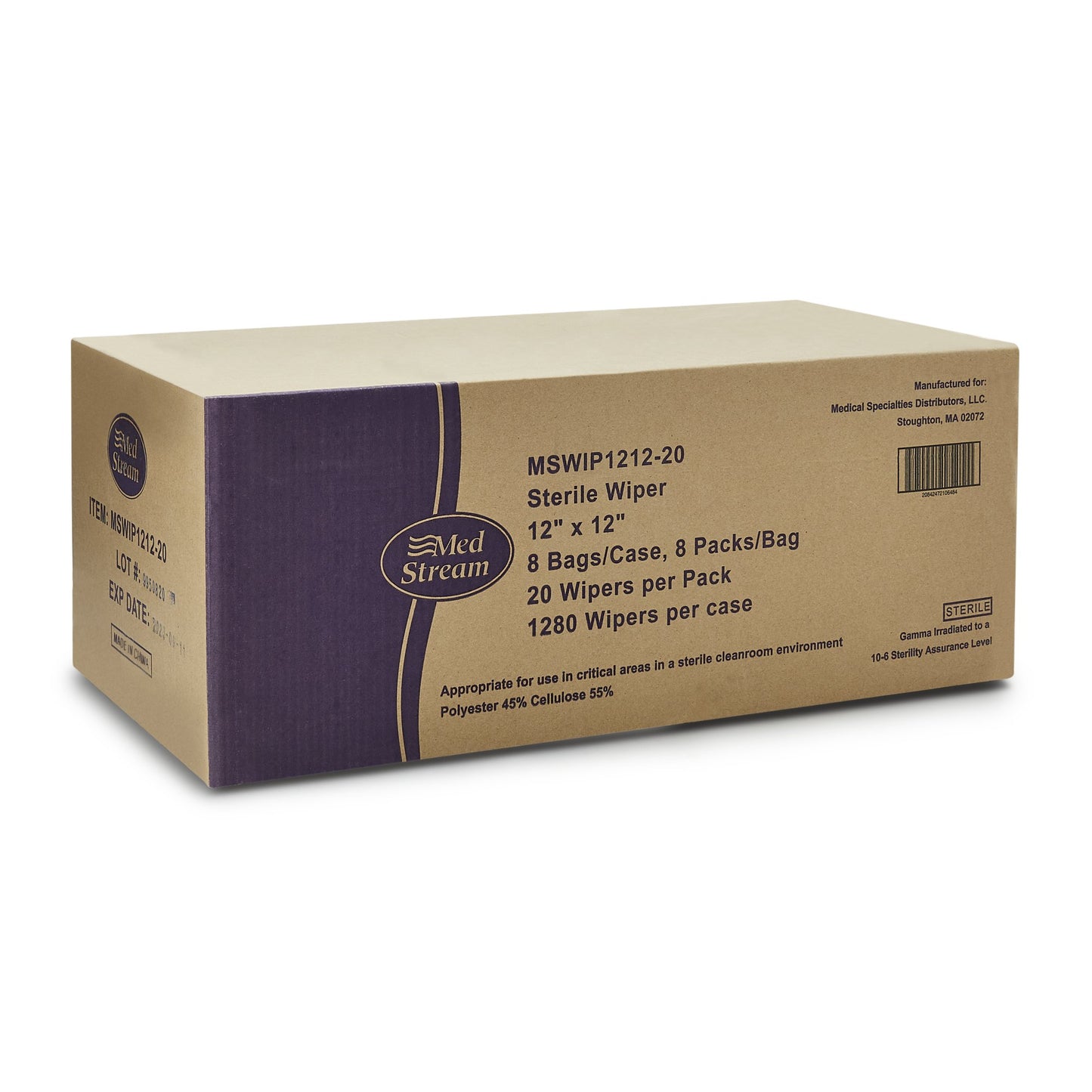 WIPE, DRY SURFACE LINT FREE STR 12"X12" (20/PK 64PK/CS)