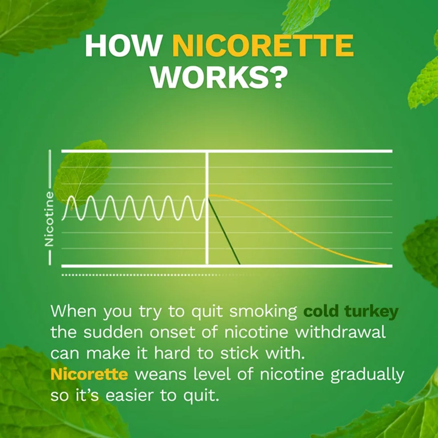 NICORETTE, GUM SPEARMINT BURST/CHAMOMILE 4MG (100/CT)