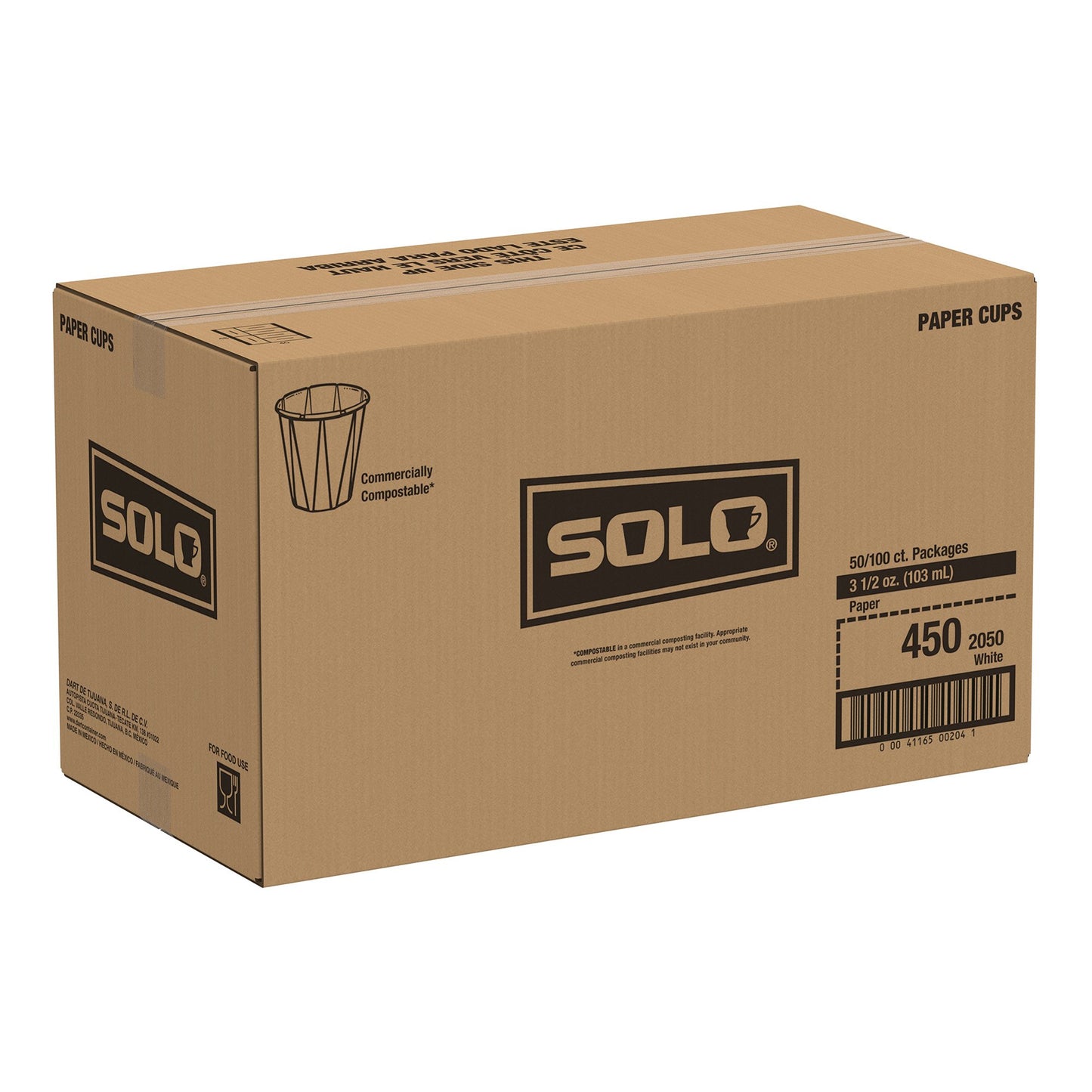 CUP, PAPER SOUFFLE PORTN TRTD WHT 3.5OZ (100/SL 50SL/CS)