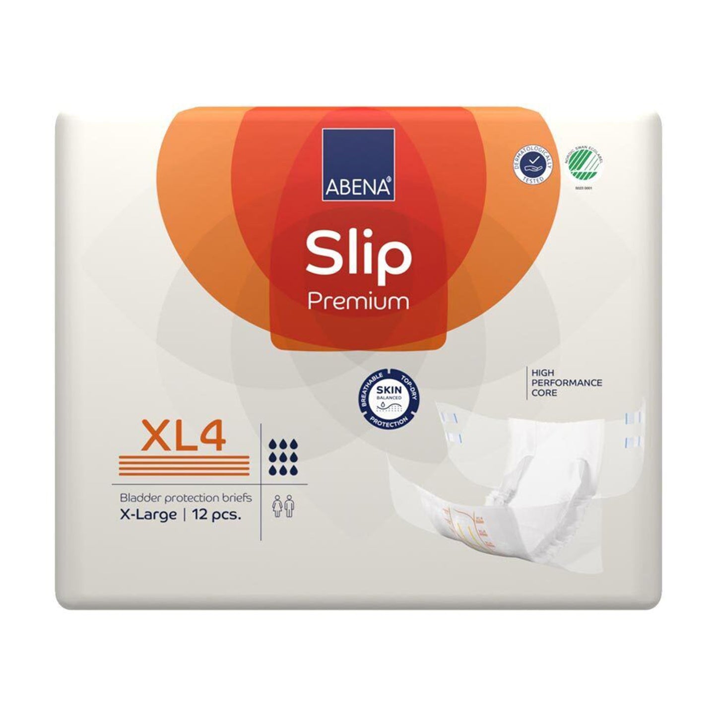 BRIEF, INCONT ABENA SLIP PREM ADLT XL4 XLG (12/PK 4PK/CS)