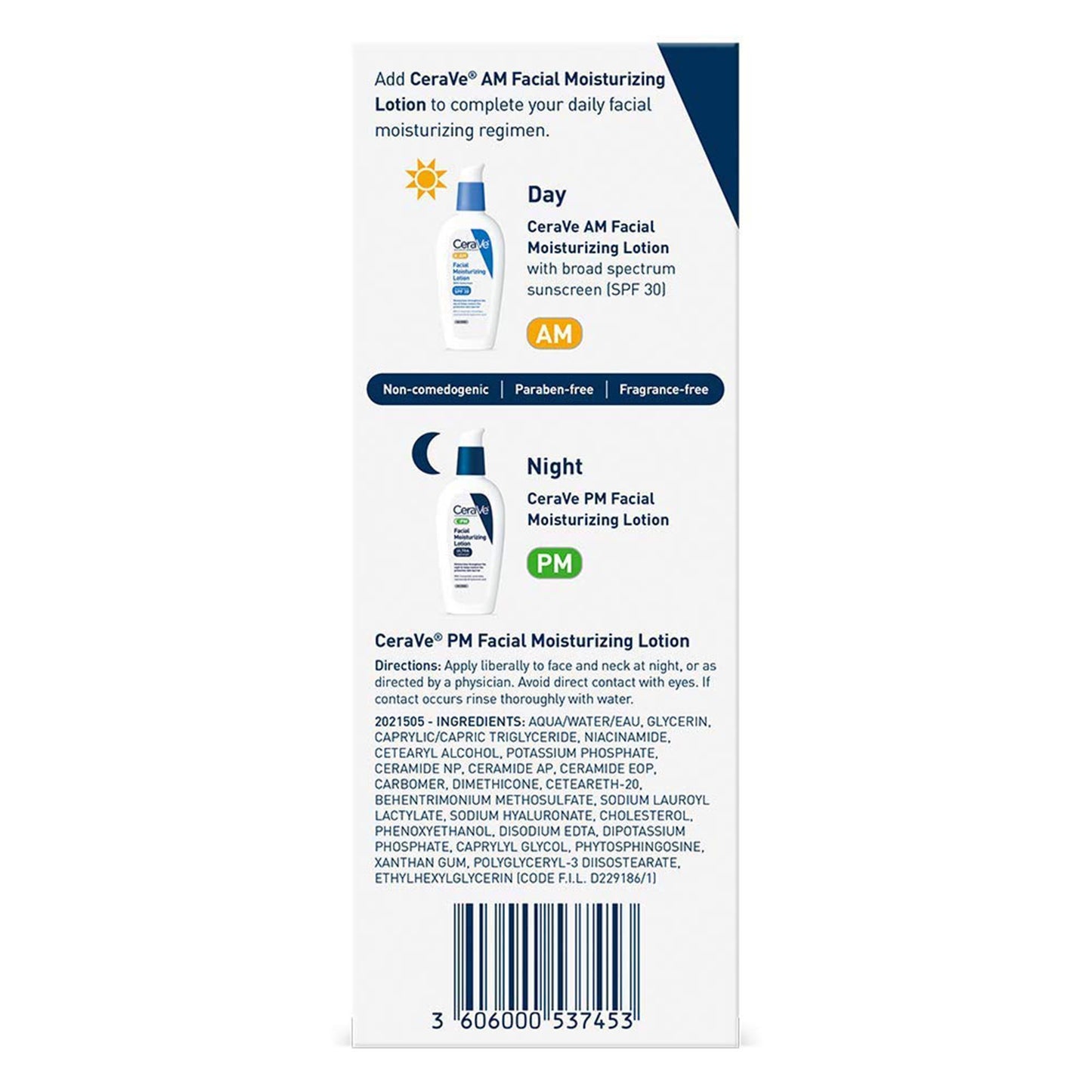 CERAVE, LOT FACIAL PM 3OZ