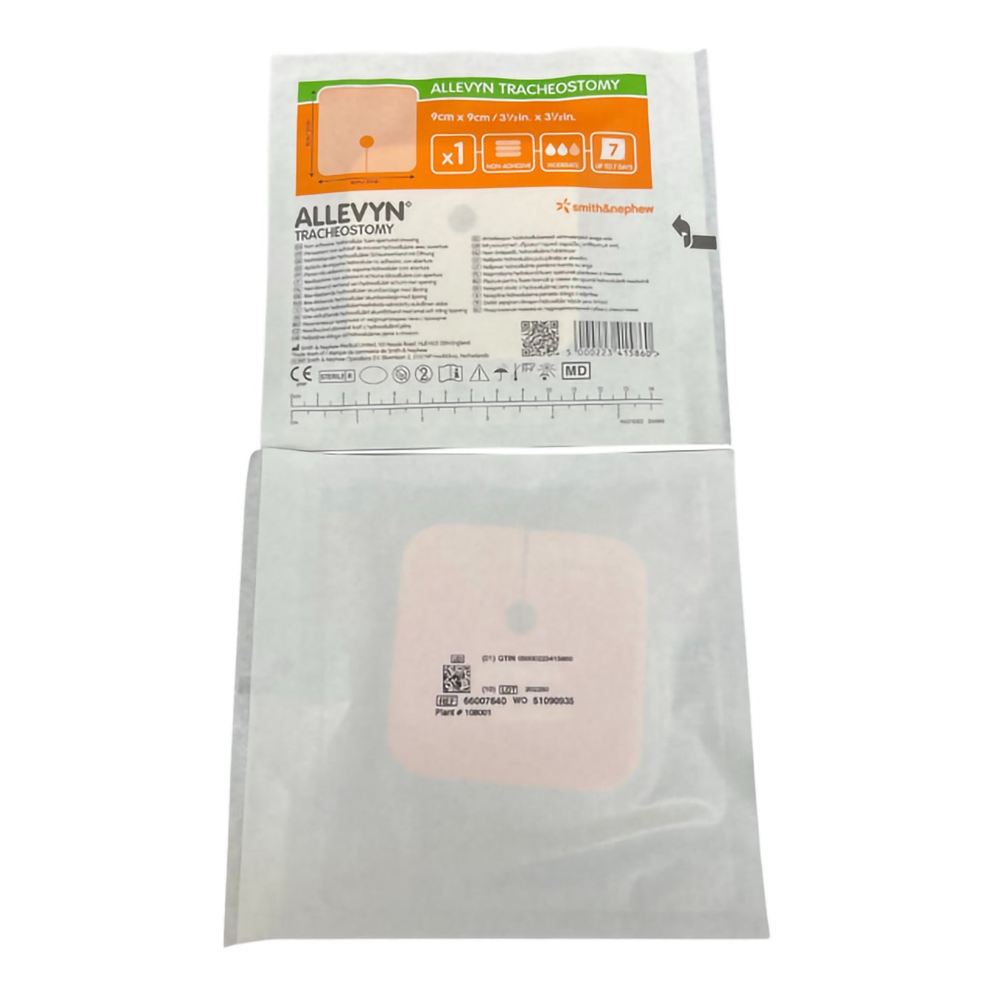 DRESSING, TRACHEOSTOMY ALLEVYN3.5"X3.5" (10/BX 8BX/CS)