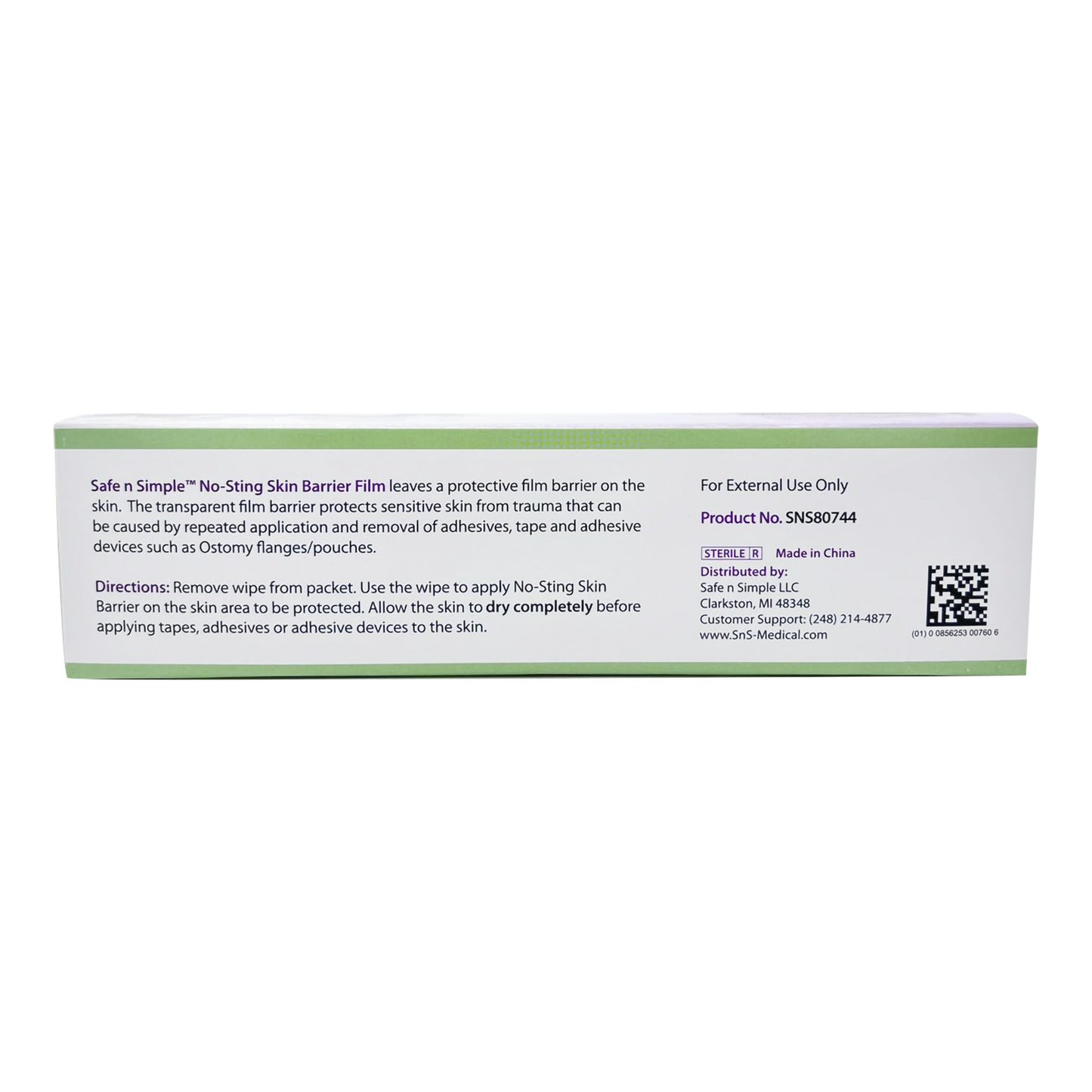 WIPE, SKIN BARR ALCHL FREE (100/BX 100BX/CS)