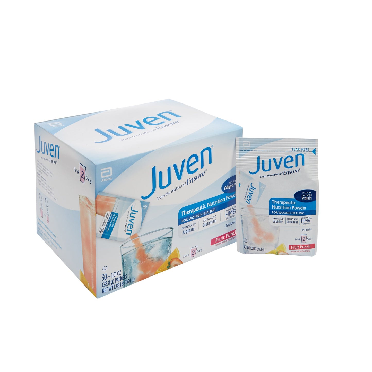 JUVEN, PDR FRUIT PUNCH 1.02OZ PKT (30/BX 6BX/CS)