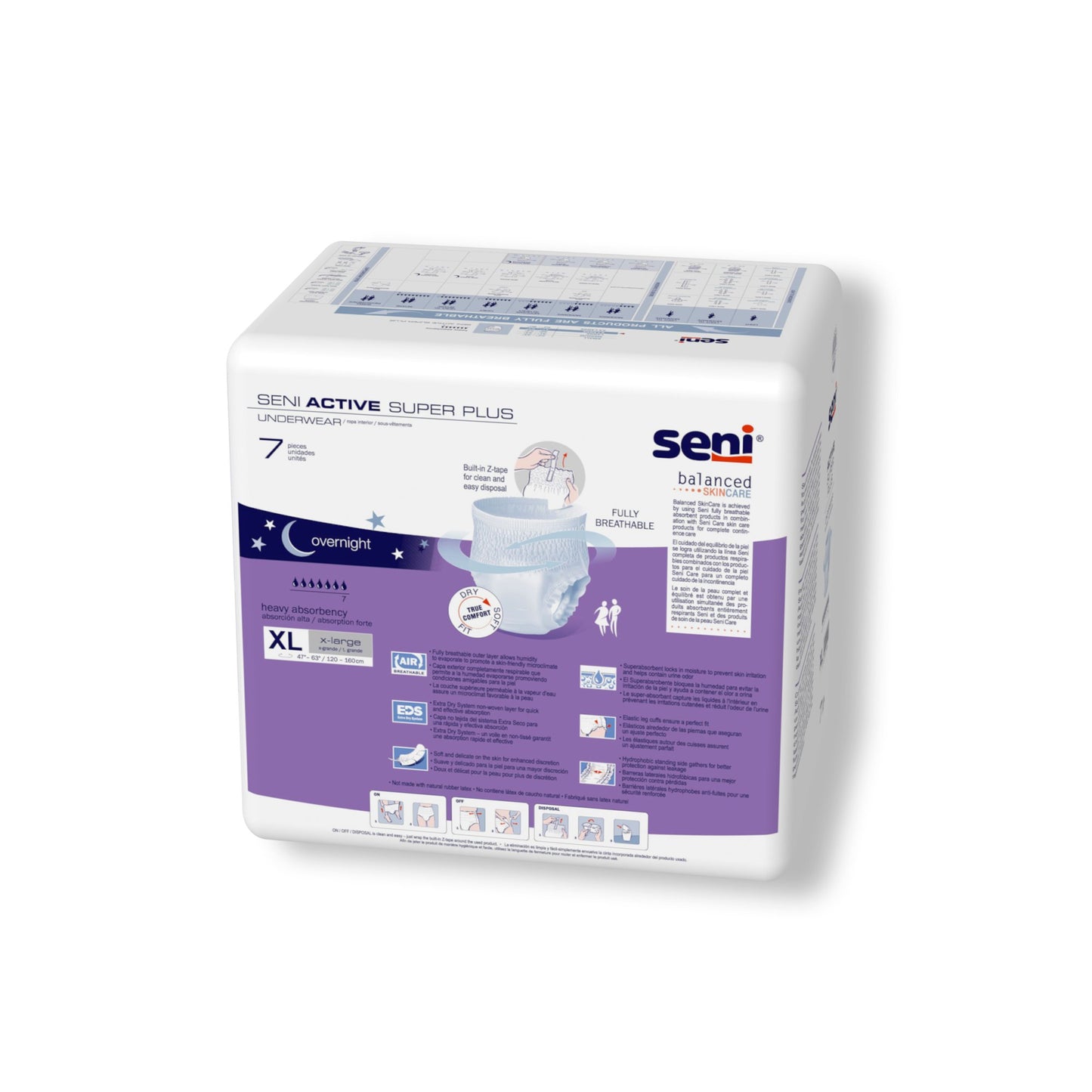UNDERWEAR, INCONT ACTIVE SUPER+ XLG 47"-63" (7/PK 4PK/CS)