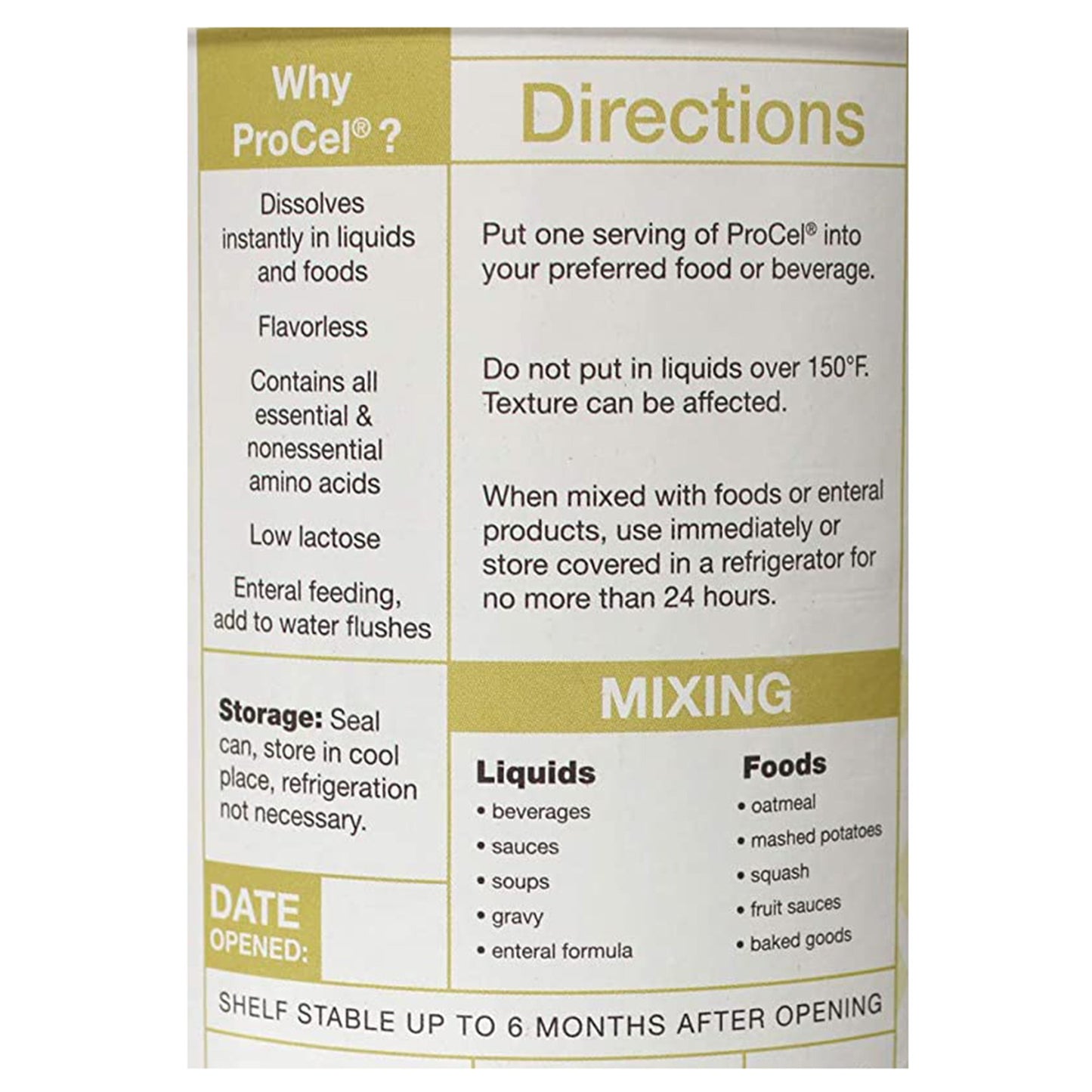 SUPPLEMENT, PROCELWHEY PROTEIN10OZ (6/CS)