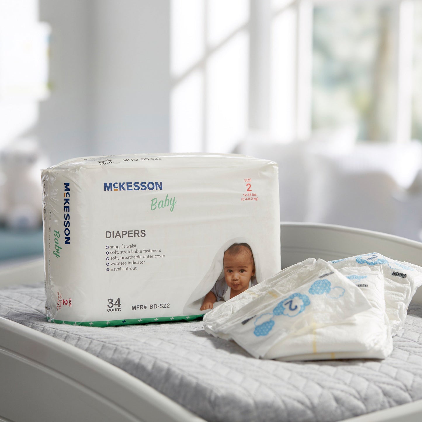 DIAPER, BABY SZ2 12-18 LBS (34/BG 4BG/CS)