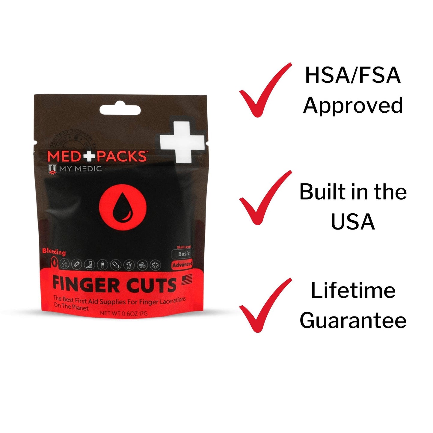 FIRST AID PACK, FINGER CUT ALL-IN-ONE BASIC