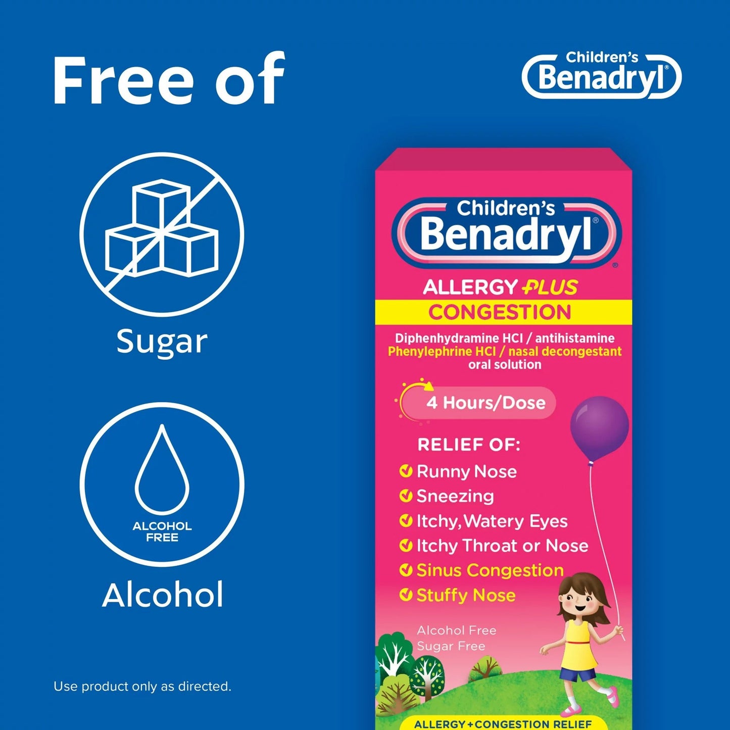 BENADRYL, LIQ CHLD ALLERGY+CONGESTION GRAPE 5-12.5MG/5ML 4OZ