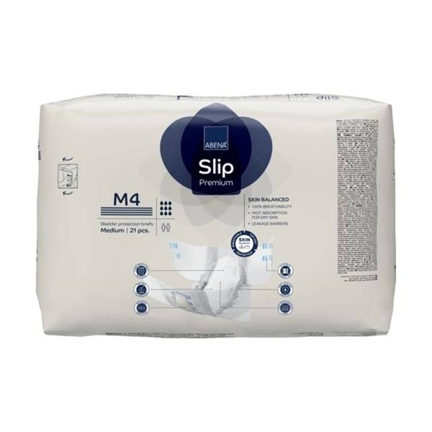 BRIEF, INCONT ABENA SLIP PREM ADLT M4 MED (21/PK 4PK/CS)