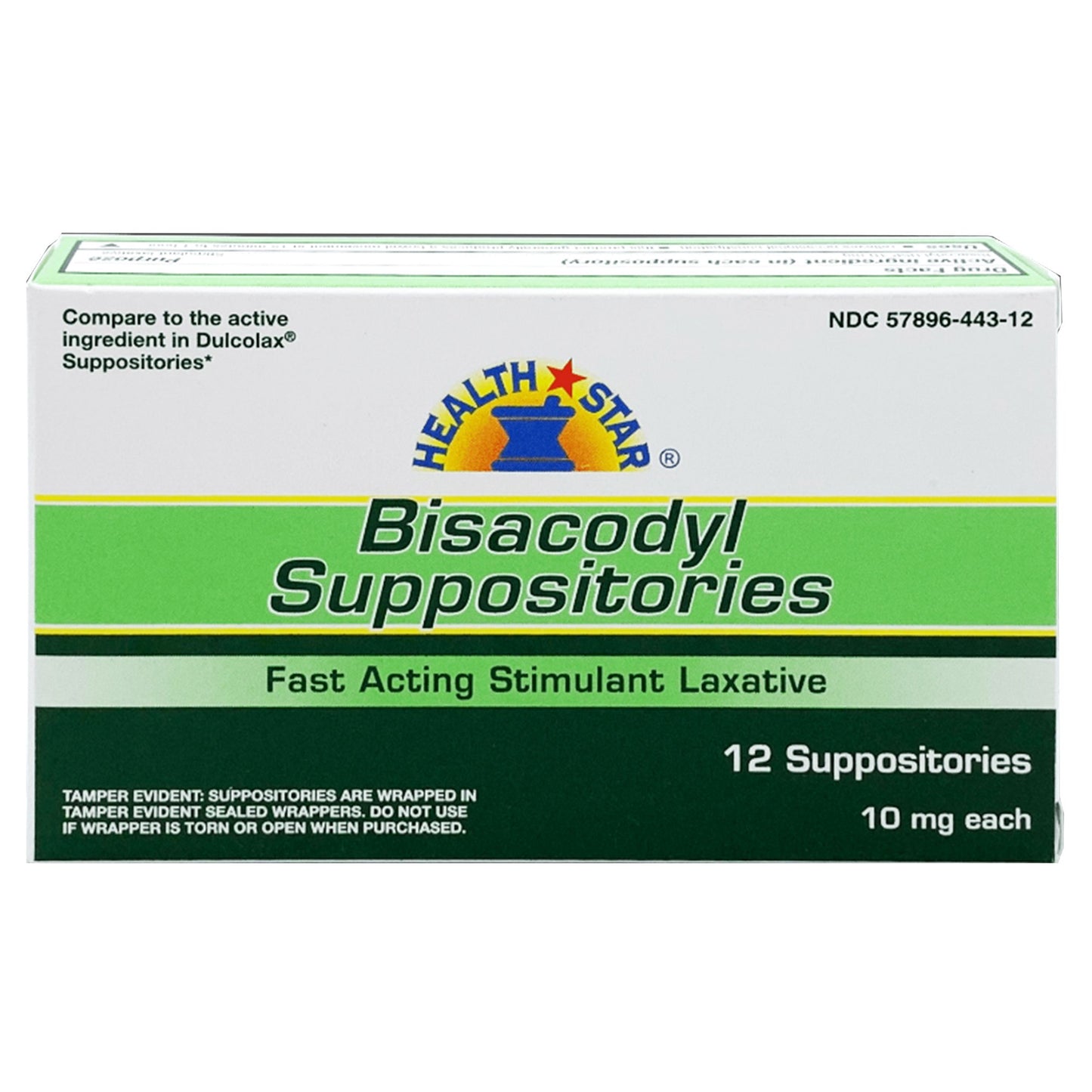 BISACODYL LAX, SUPPOSITORY 10MG (12/BX 6BX/CS)