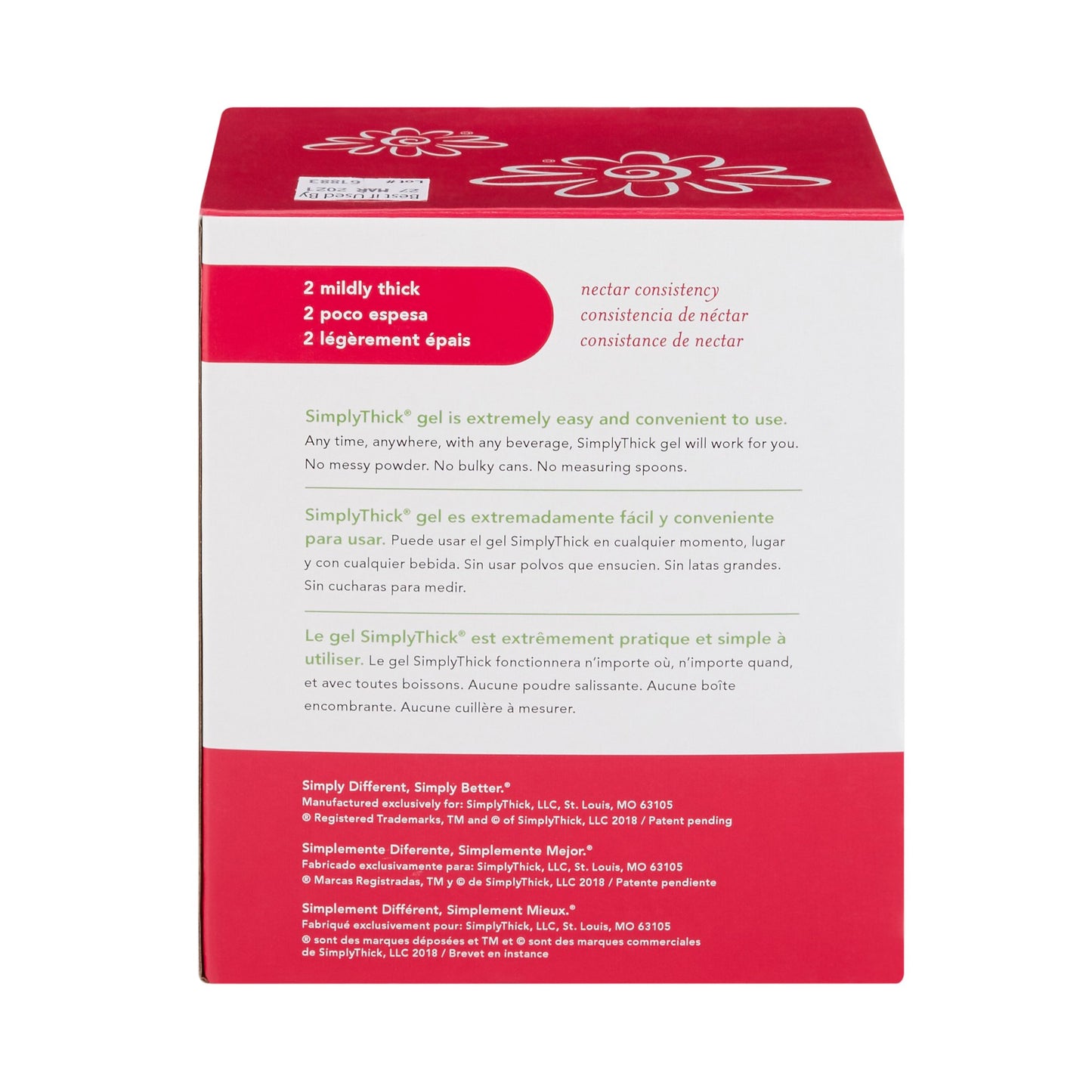 SIMPLY THICK, GEL NECTAR 6GM INDIVIDUAL PACKETS (200/BX)