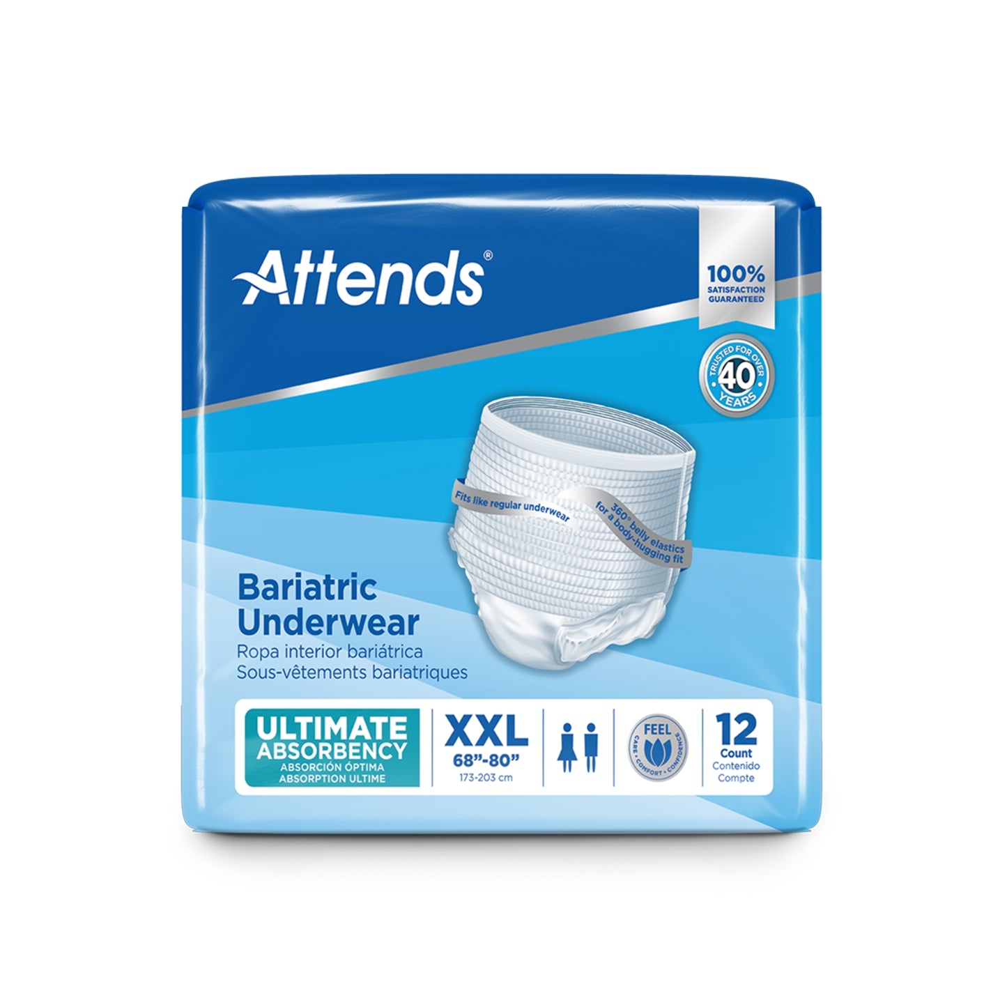 UNDERWEAR, BARIATRIC XXLG (12/BG 4BG/CS)