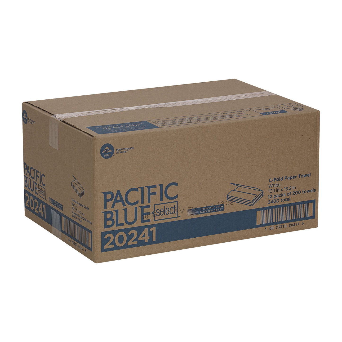 TOWEL, C-FOLD WHT (200/PK 12PK/CS)