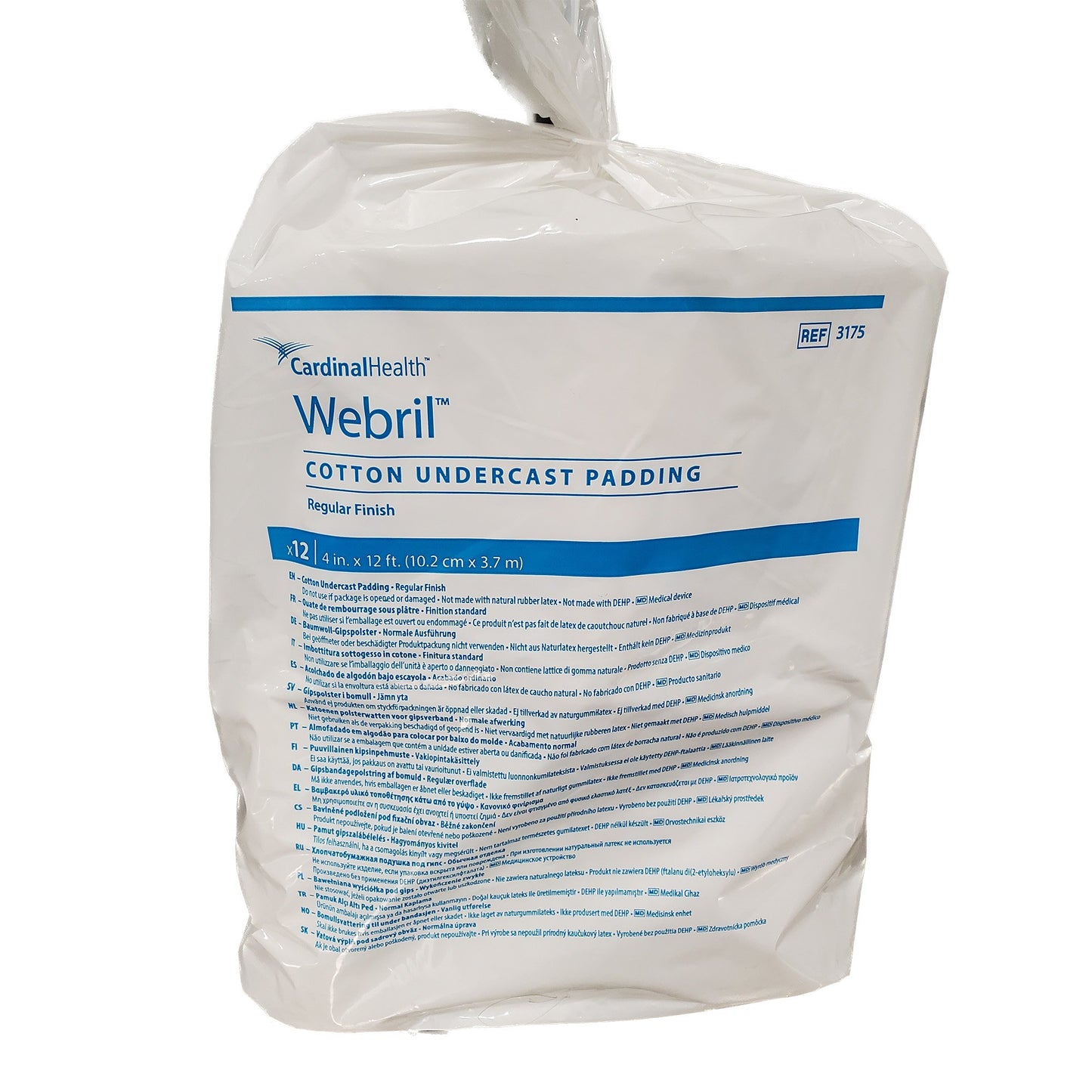 PADDING, CAST WEBRIL REG 4"X4YDS (12/BG) KENDAL