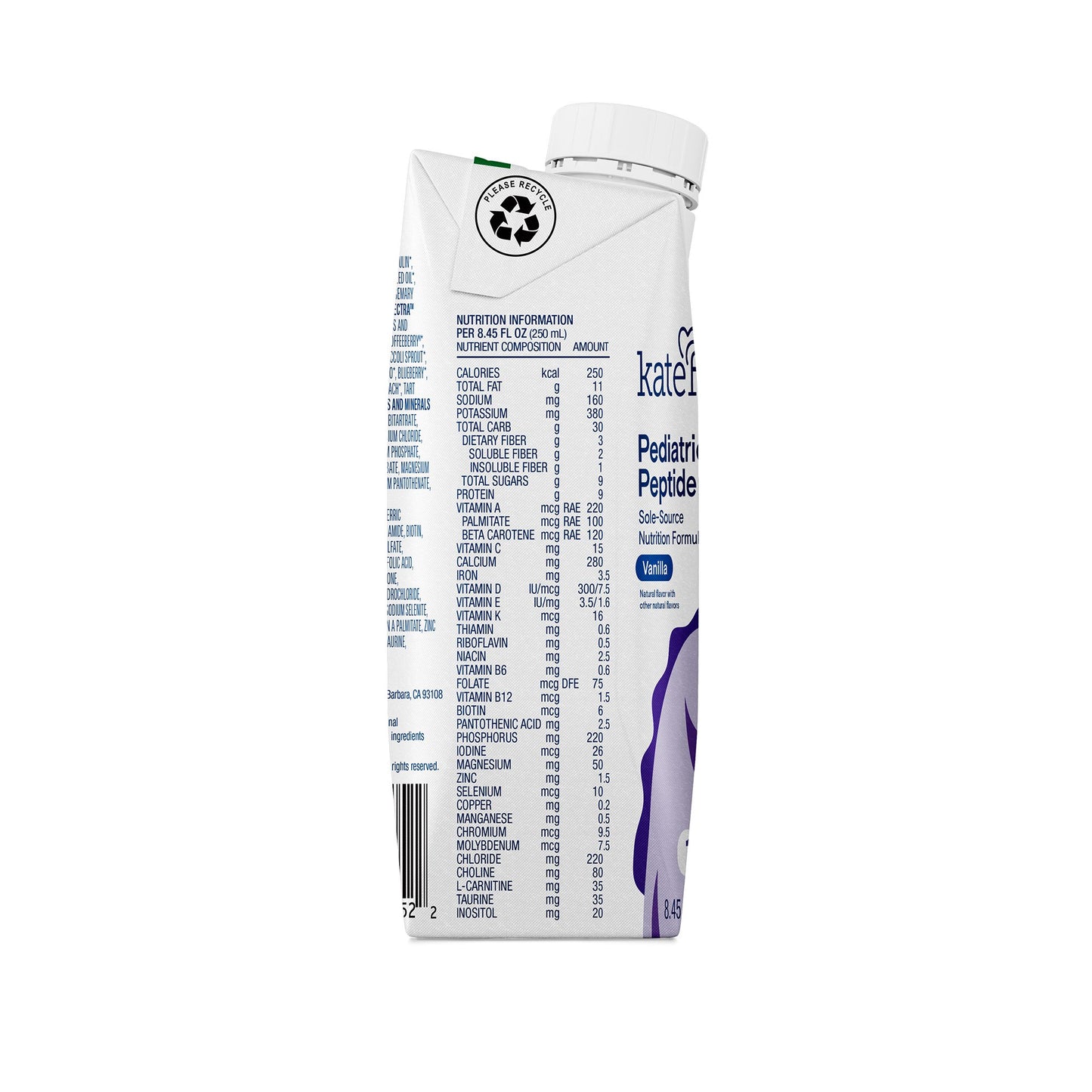 SUPPLEMENT, PEDIATRIC PEPTIDE 1.0 VAN 8.45 FL OZ (12/CS)