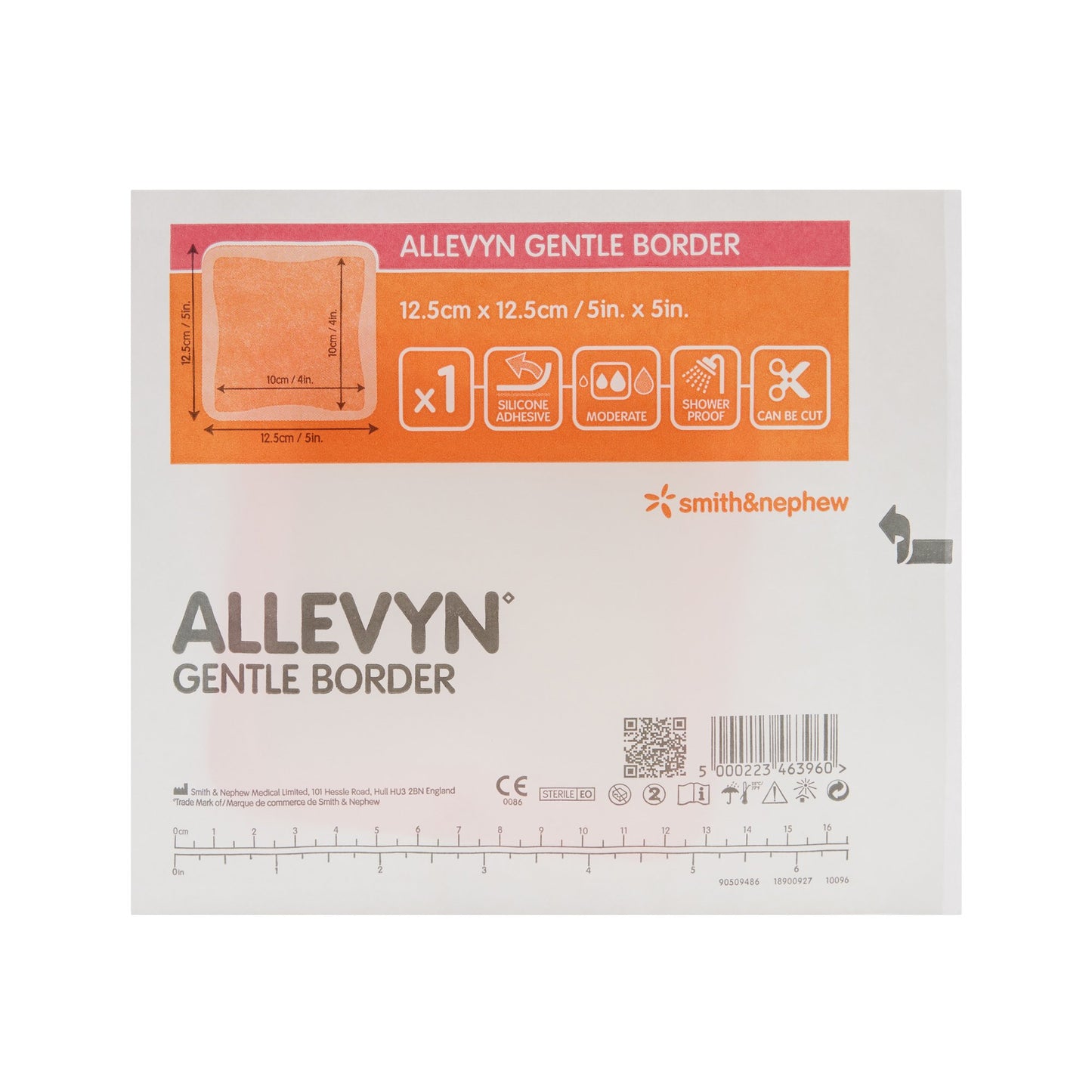 DRESSING, ALLEVYN GENTLE BRDR 5"X5" (10/BX 4BX/CS)