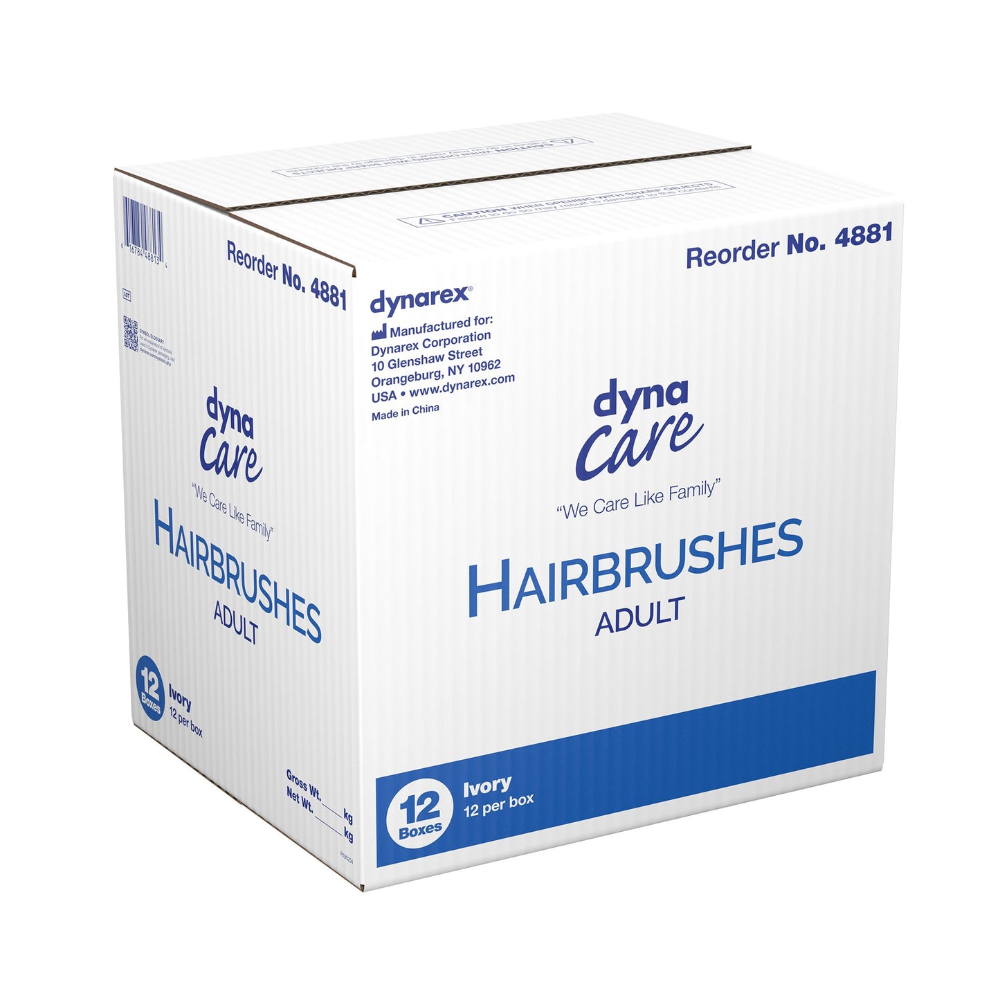 HAIRBRUSH, IVORY ADLT (24/BX 12BX/CS)