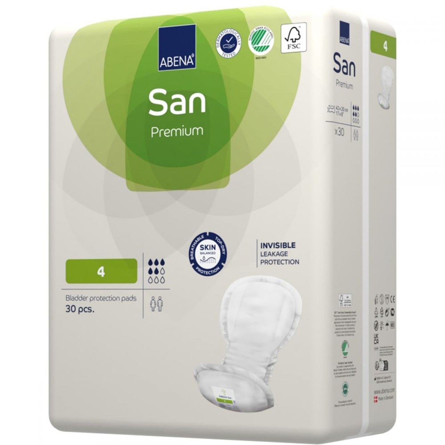 PAD, BLADDER CNTRL ABENA SANI ADLT 4 (30/PK 9PK/CS)