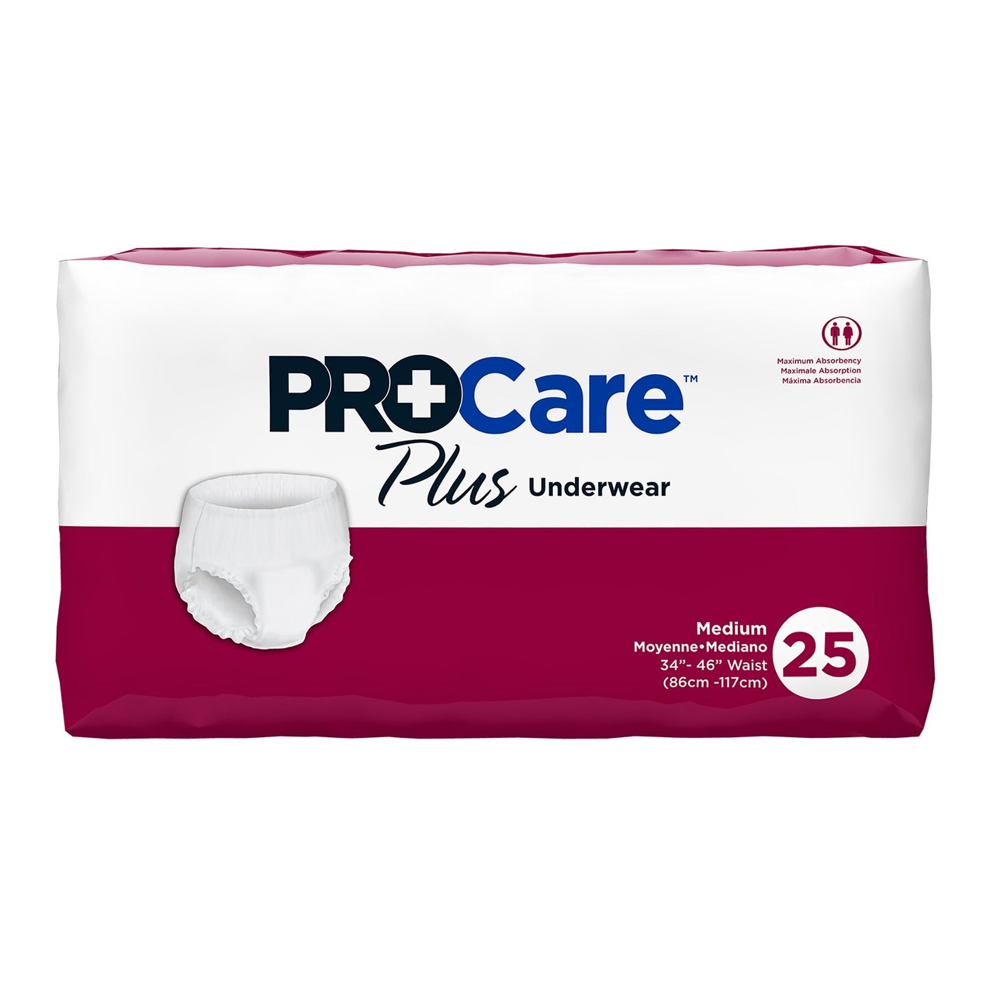 UNDERWEAR, PROTECTIVE PROCARE PLUS MED 34"-46" (25/BG 4BG/CS