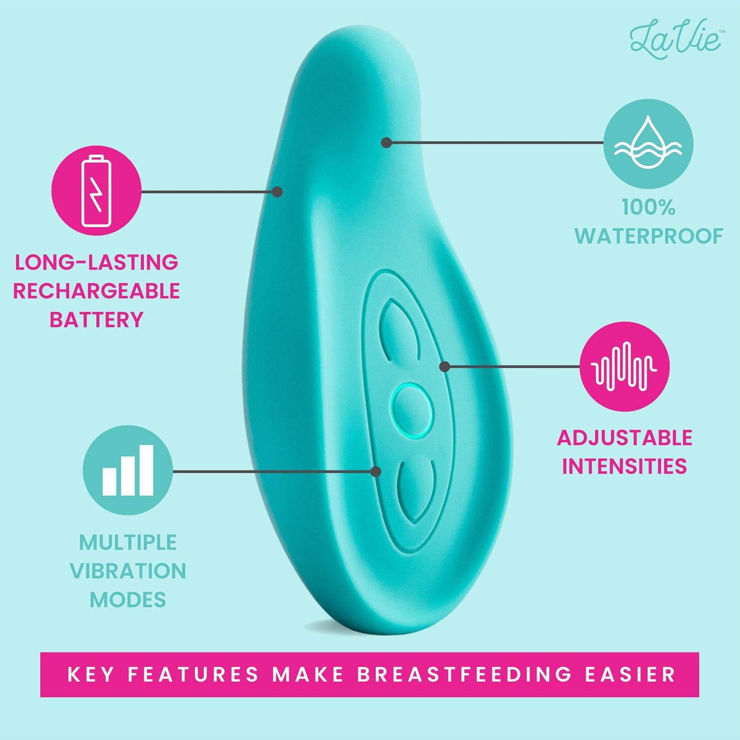 MASSAGER, LACTATION TEAL (12/BX 4BX/CS)