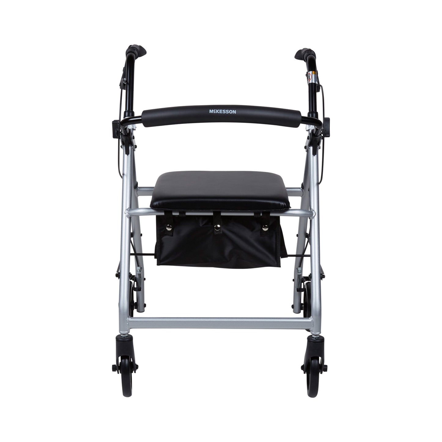 WALKER, ROLLATOR LTWT FOLDING ALUM W/6" WHLS SLVR 300LB