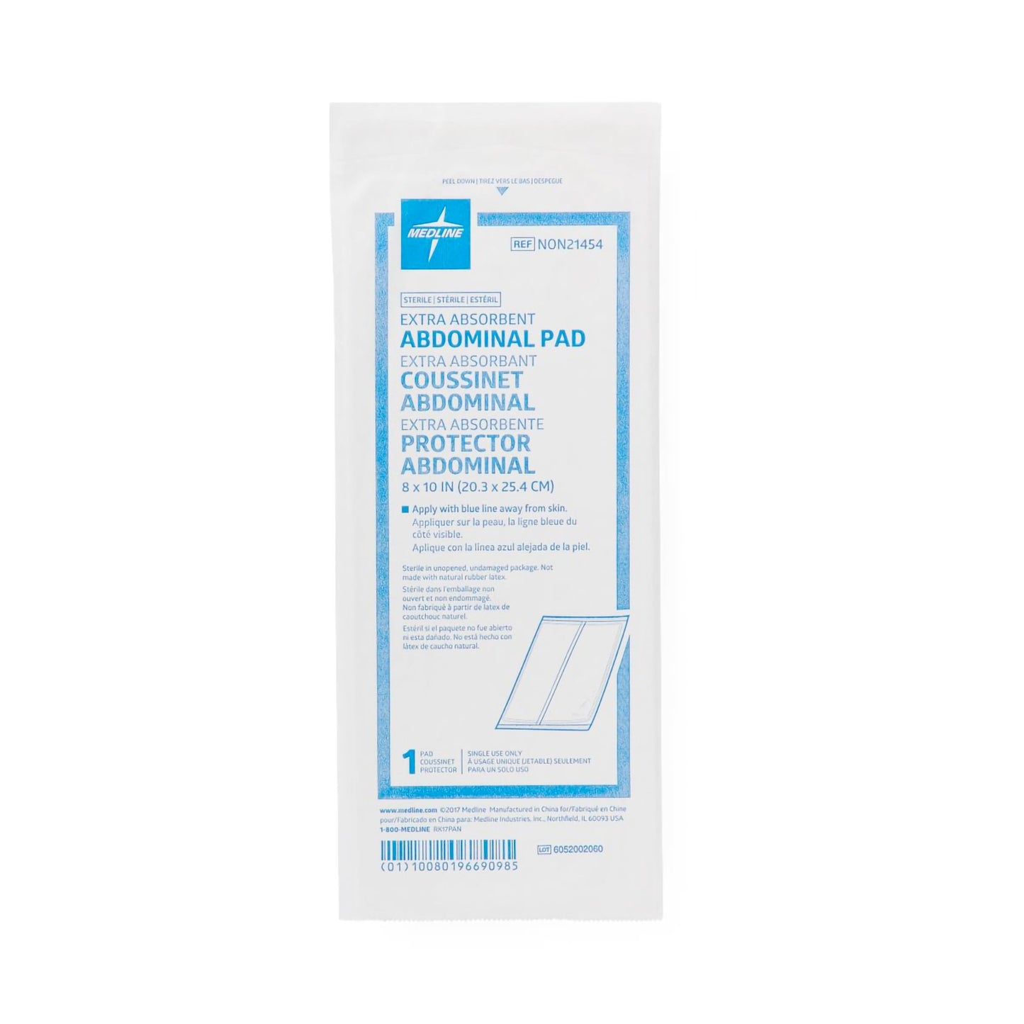 PAD, ABDN STR 8"X10" (18/BX 20BX/CS)