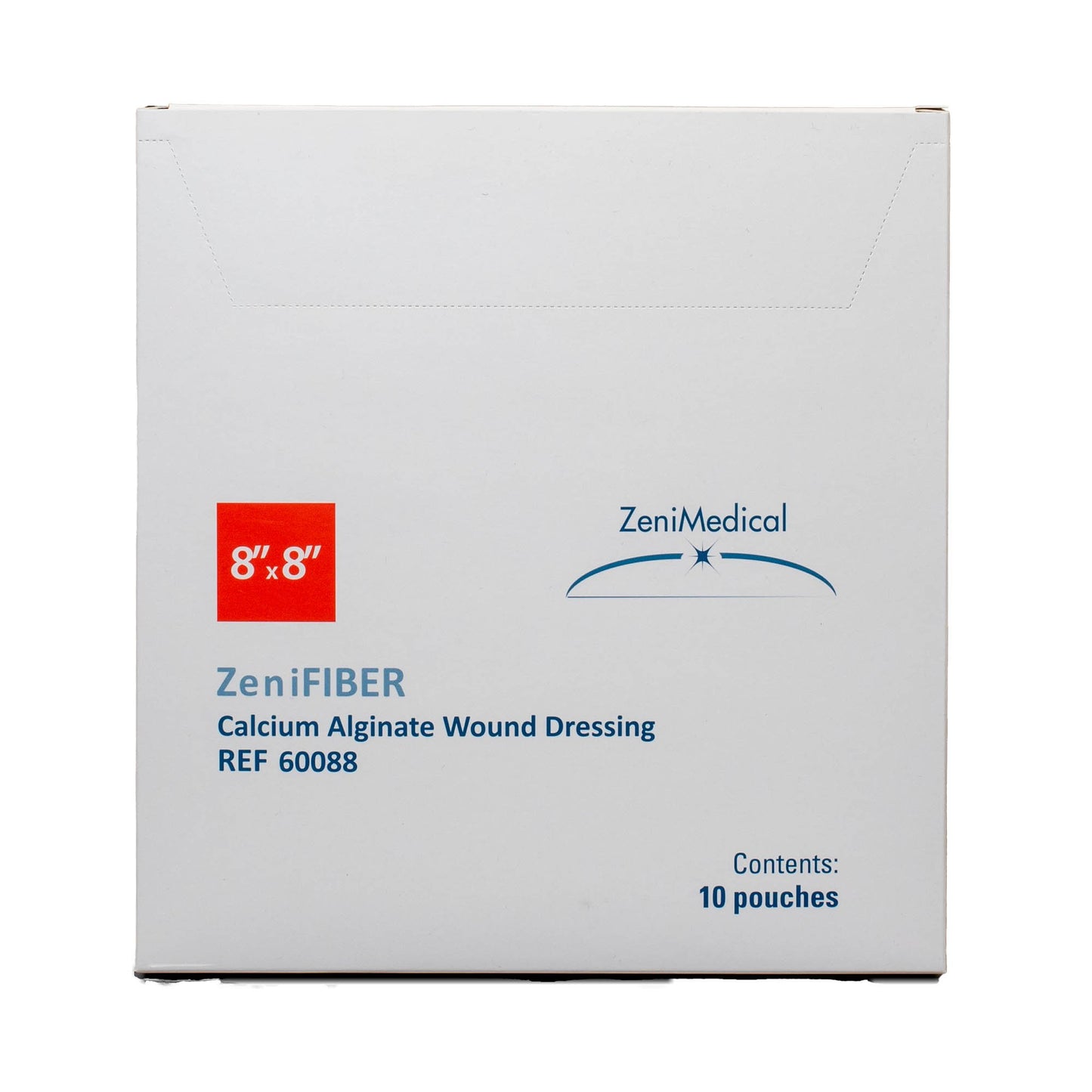 DRESSING, CALCIUM ALGINATE ZENFIBER 8"X8" (10/BX)