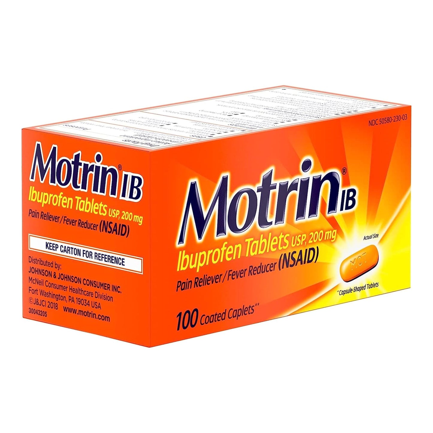 MOTRIN IB, CAP 200MG (100/BT)