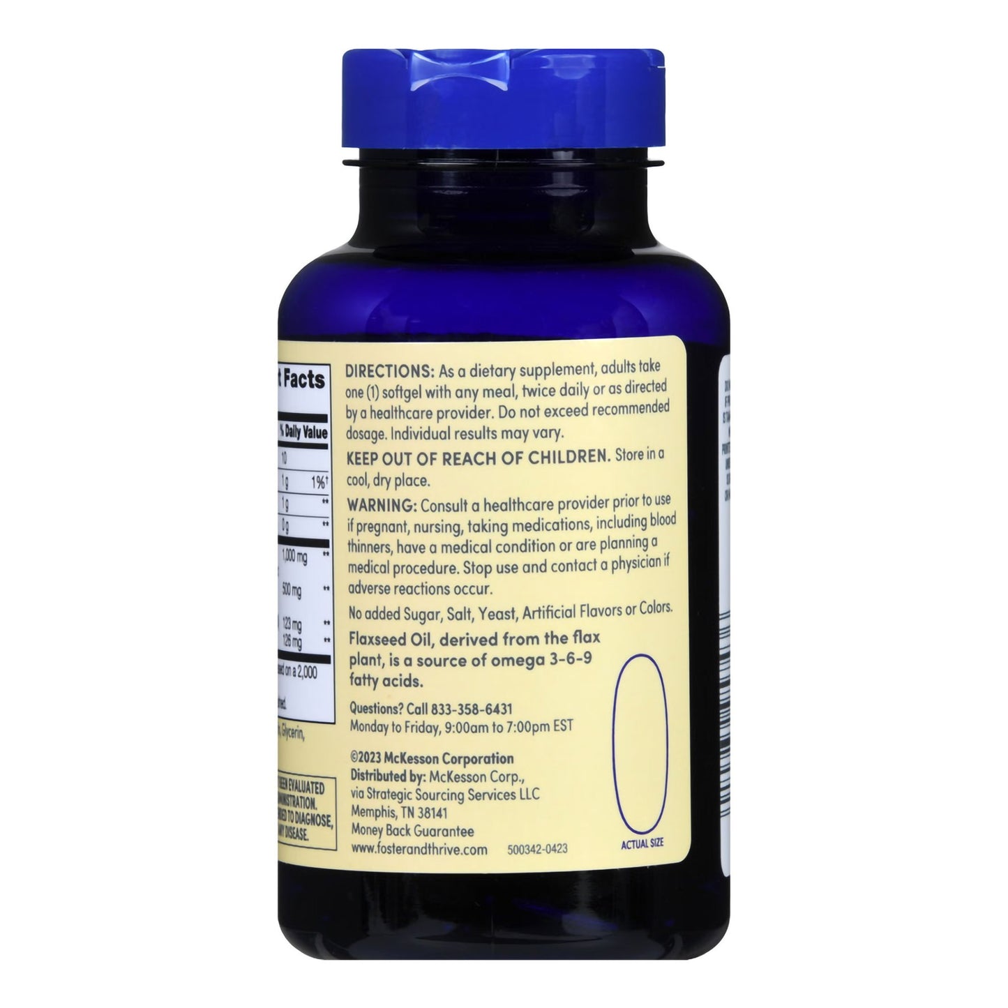 FLAXSEED OIL, CAP SGEL FT SM 1000MG (100/BT)