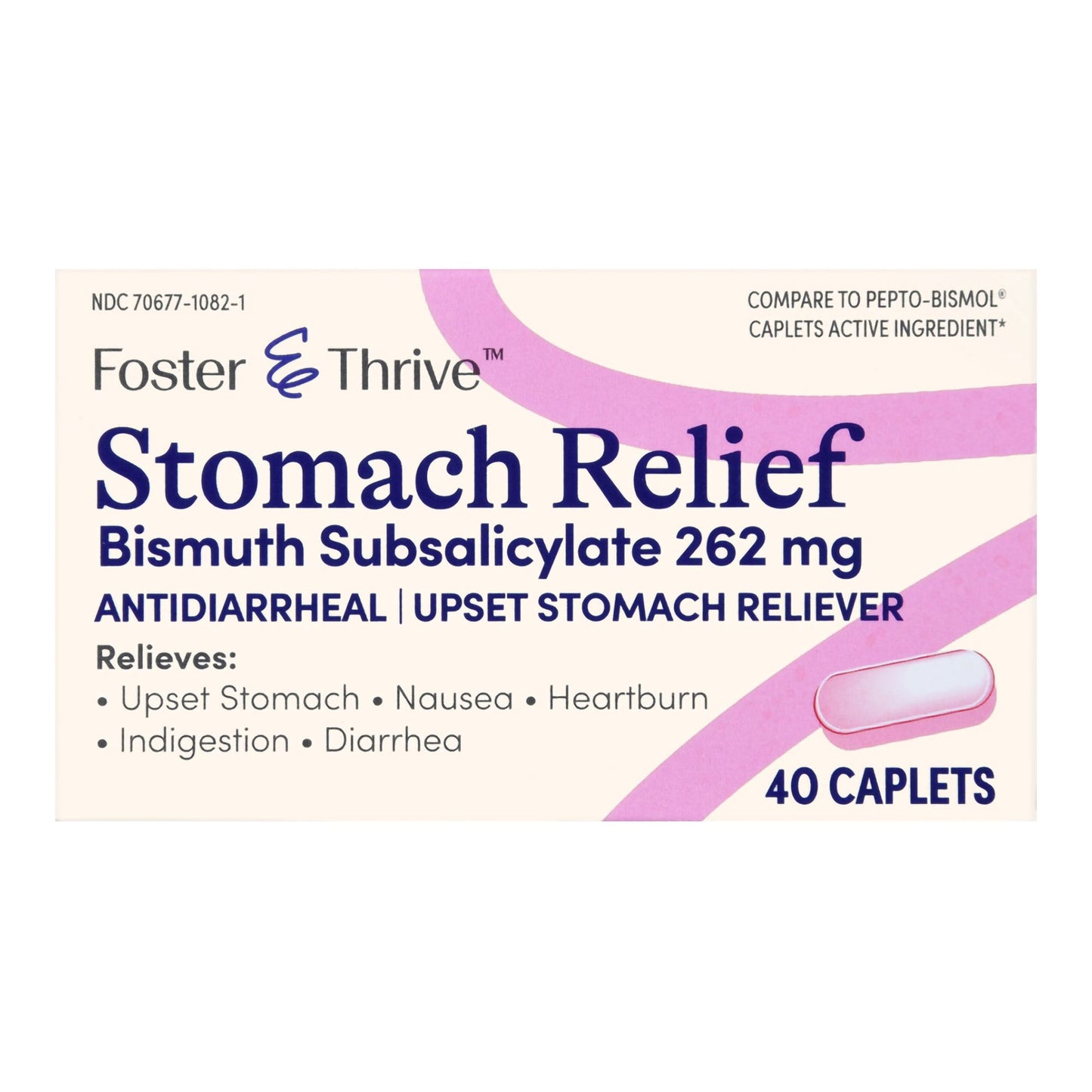 STOMACH RELIEF, TAB FT SM 262MG (40/BT)