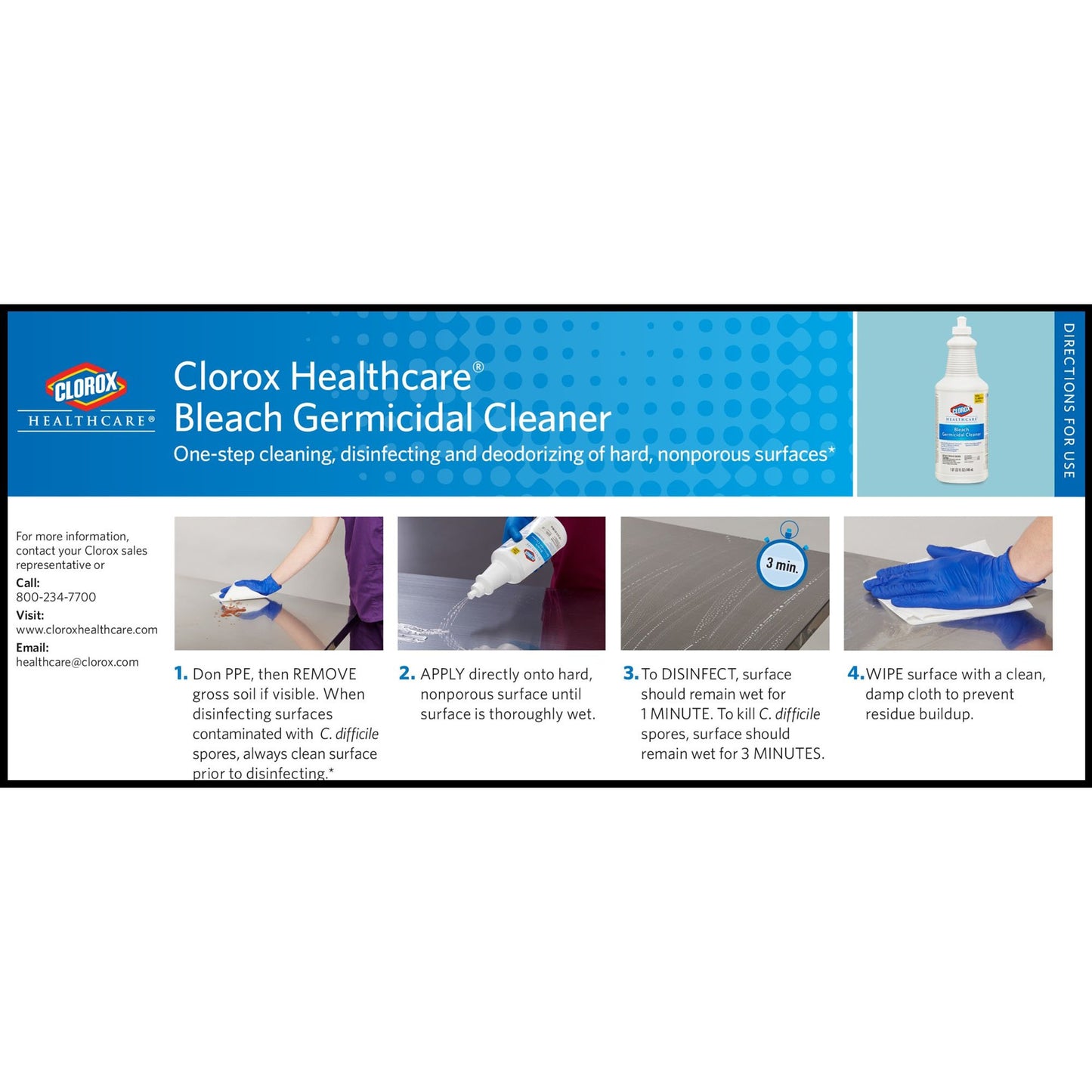 CLEANER, CLOROX DISPATCH DISINF PUSH/PULL 32OZ (6/CS) SALFLD
