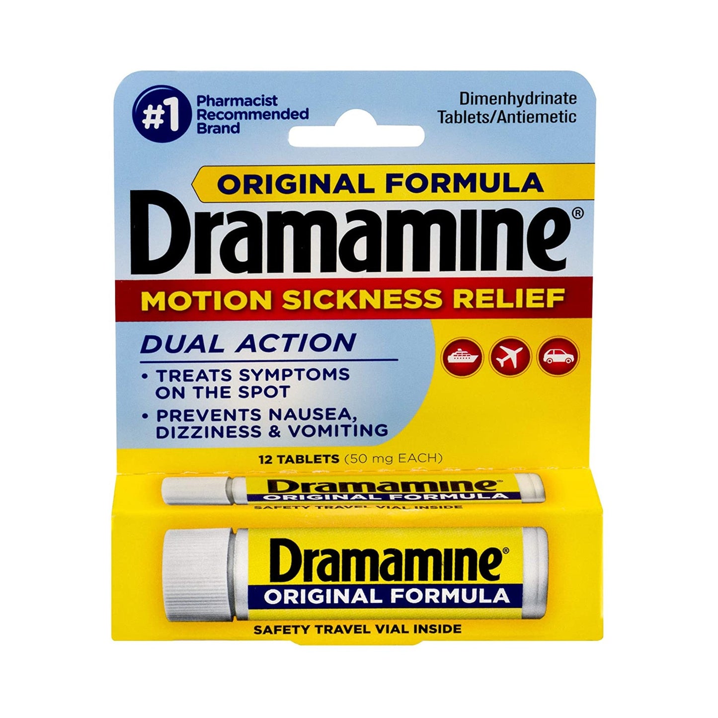 DRAMAMINE, TAB ORIG 50MG (12/BT)