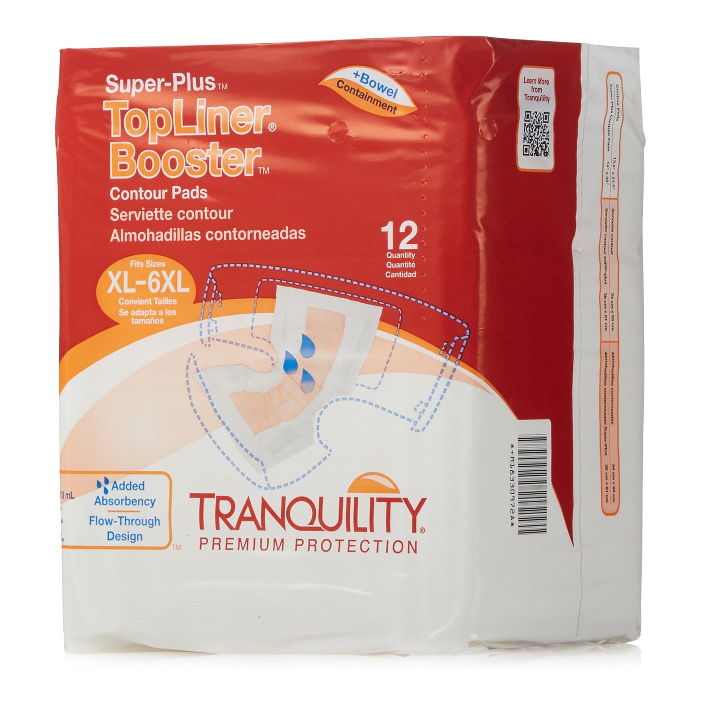 PAD, BOOSTER SUPER+ CONTOUR 14"X32" (12/BG 8BG/CS