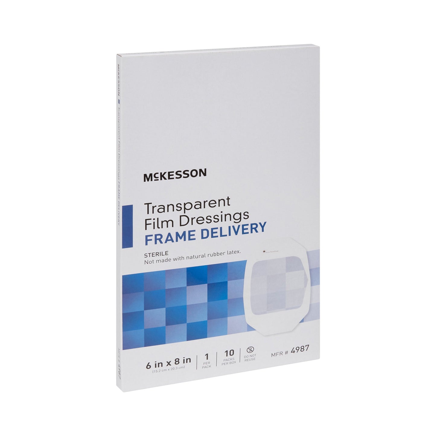 DRESSING, FILM TRANS W/FRM DELSTR 6"X8" (10/BX)