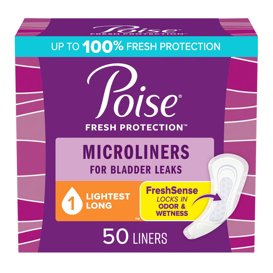 LINER, PANTY POISE MICROLINER FRESH PROTECT REG (50/PK 6PK/C
