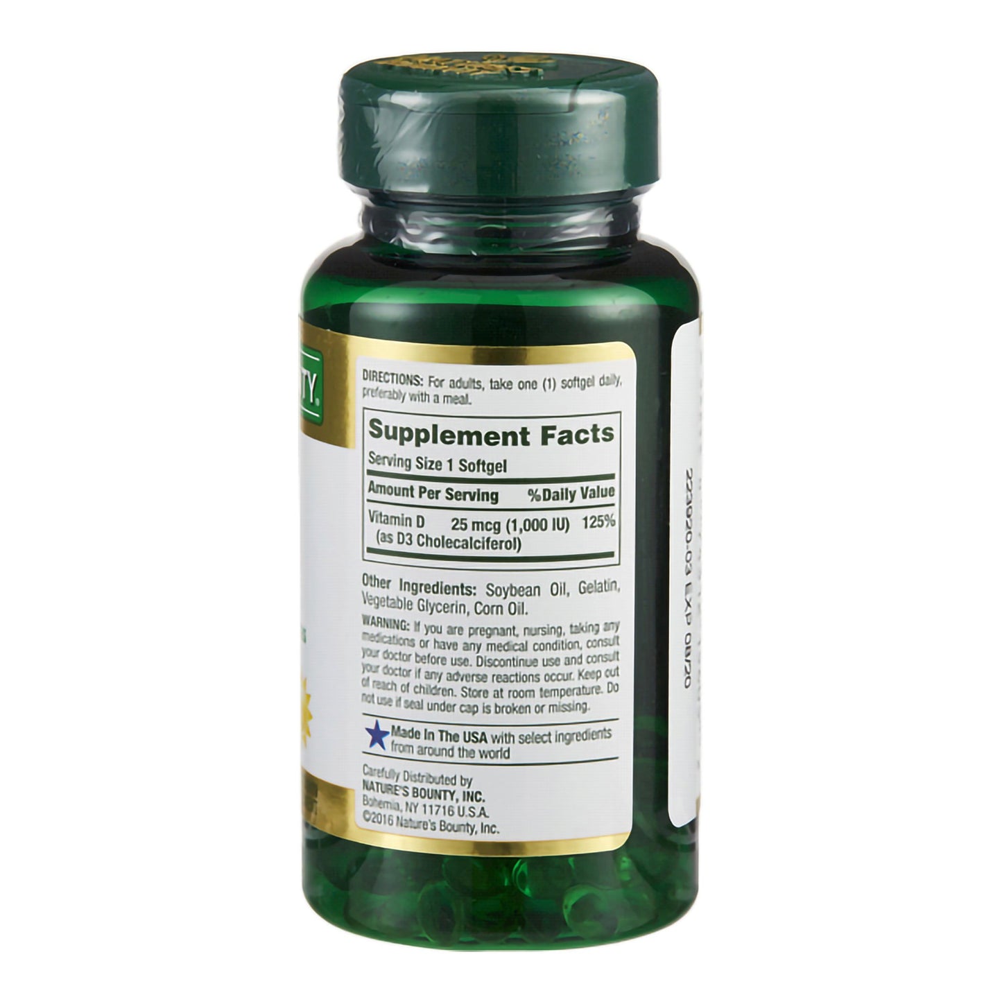 VITAMIN D, SGEL 1000IU (100/BT)