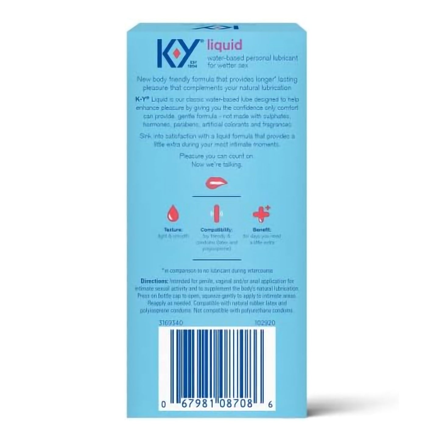 LUBRICATING LIQ, K-Y 2.5OZ