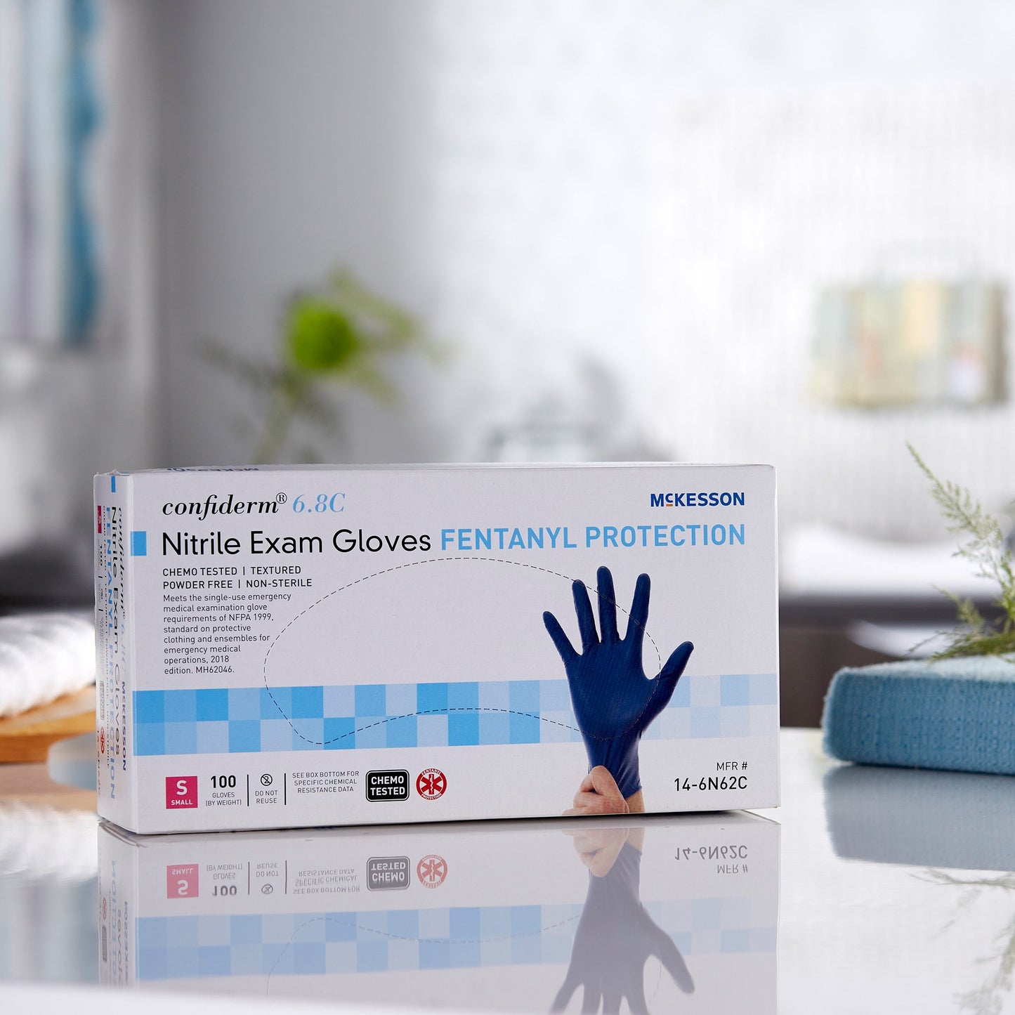 GLOVE, EXAM NTRL SM N/S CHEMO 6.8C (100/BX 10BX/CS)