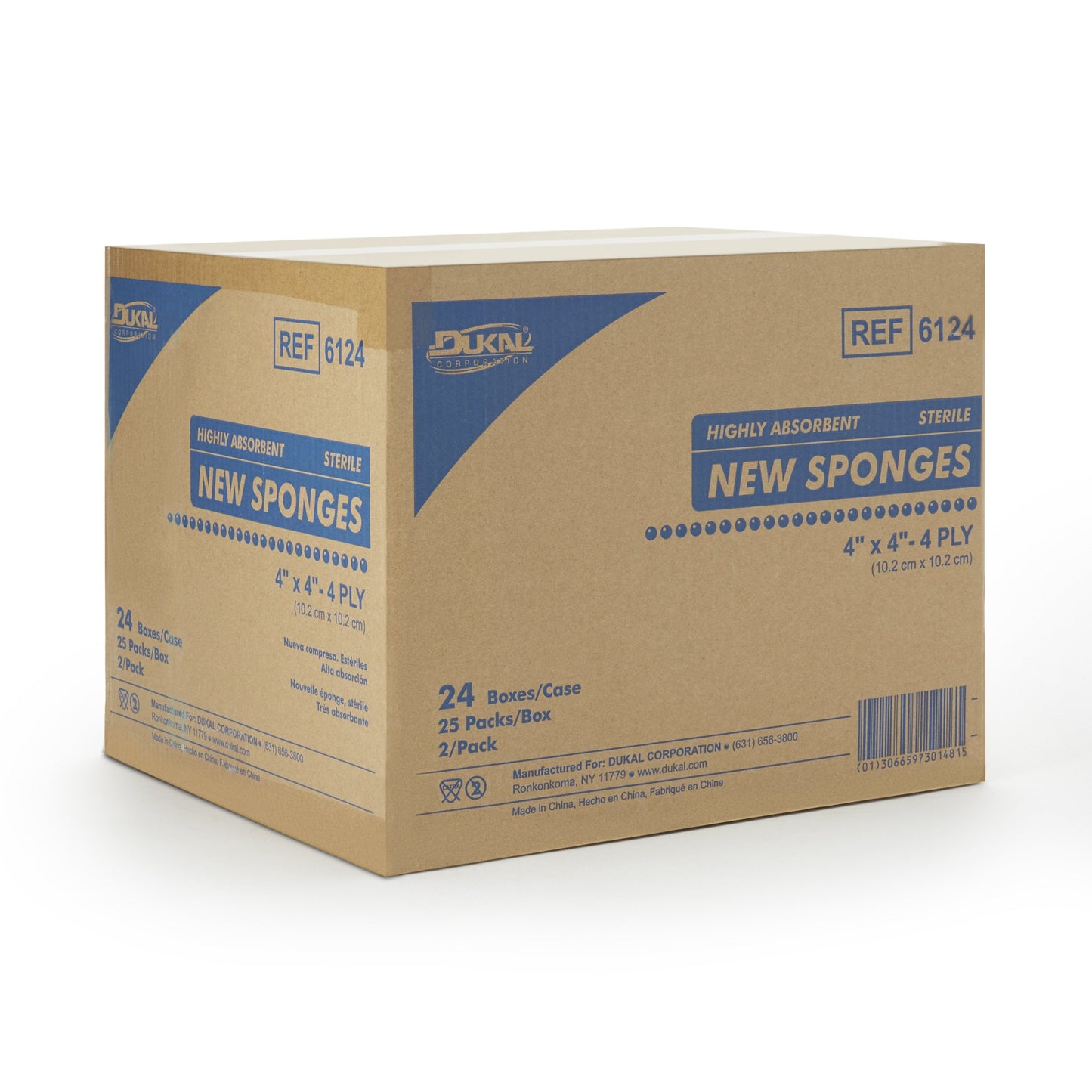 SPONGE, NEW NON-WOVEN ST 4PLY 4X4 (2/PK25PK/BX24BX/CS)