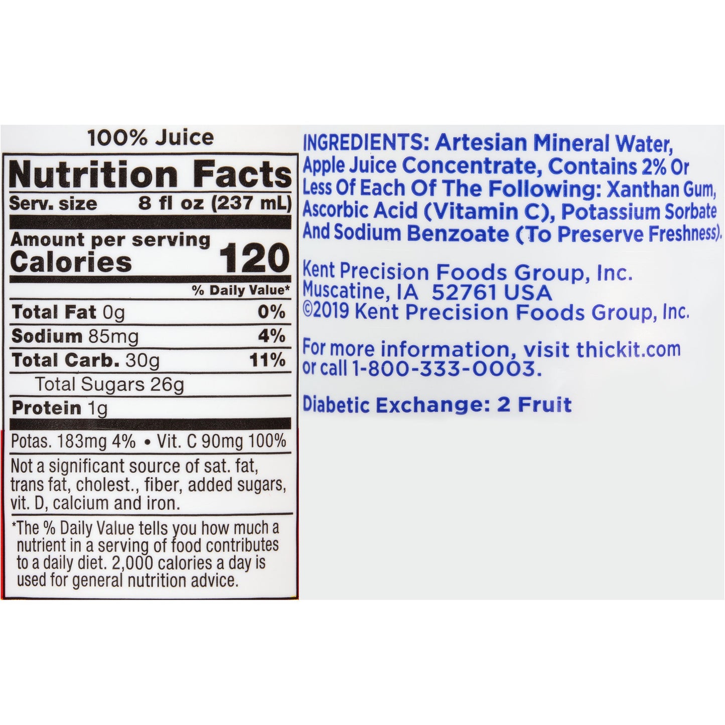 THICK-IT, CLEAR ADV APPLE MODERATE/HONEY 8OZ (24/CS)