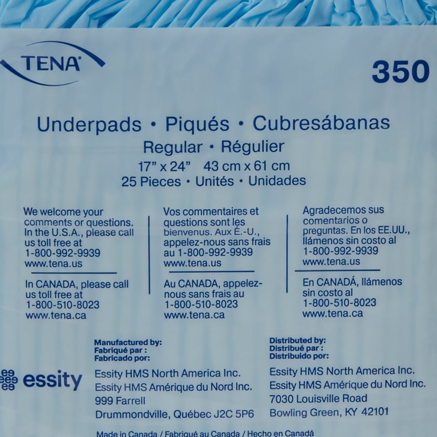 UNDERPAD, HARMONIE REG 17X24 (25/PK 12PK/CS) SCAPER